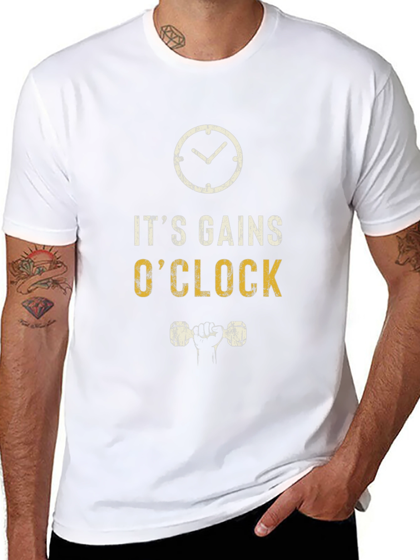 Its Gains OClock T-Shirt - Gym Workout Tee