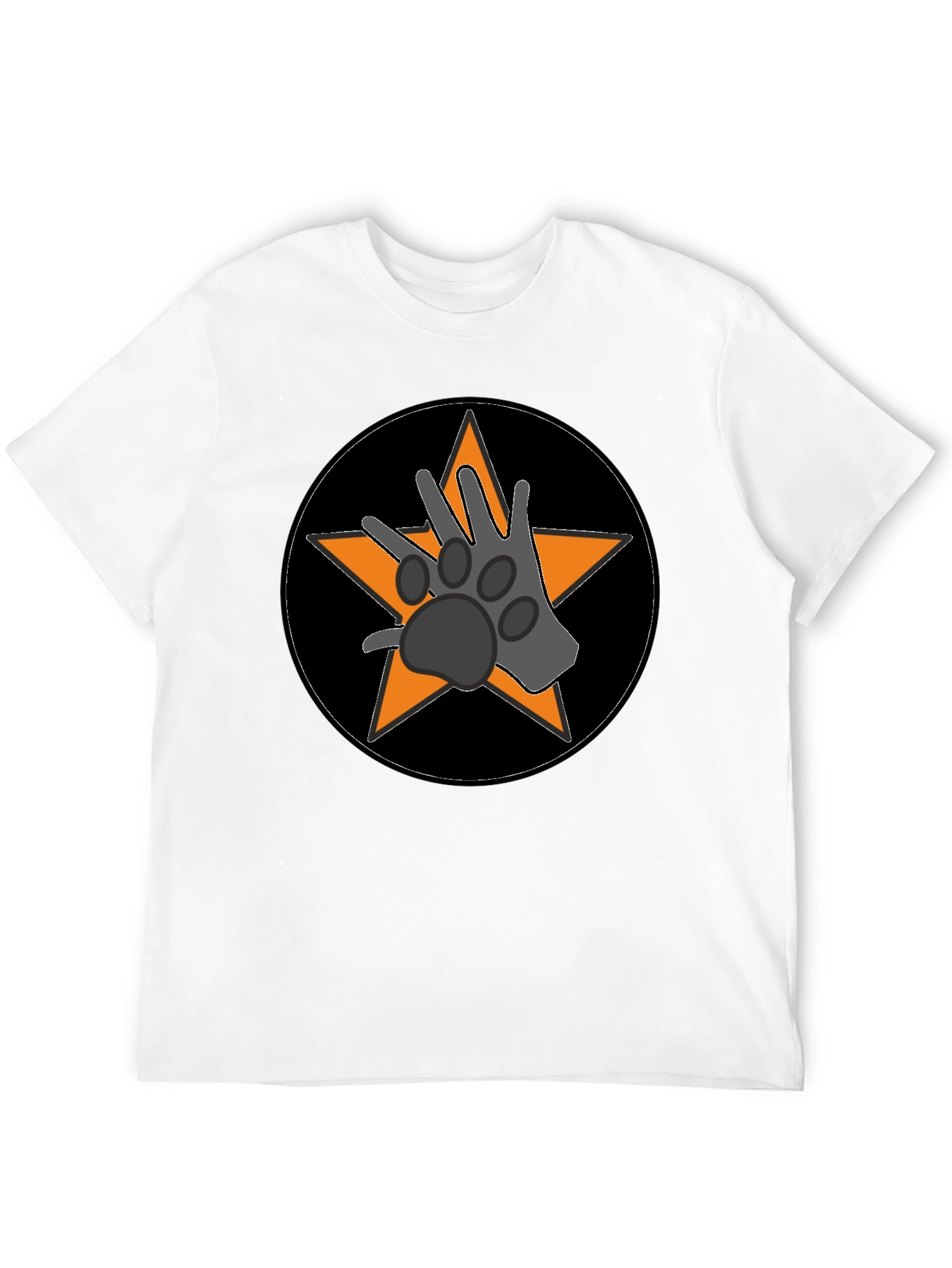 Paw Star Graphic Tee - Black Cotton Blend