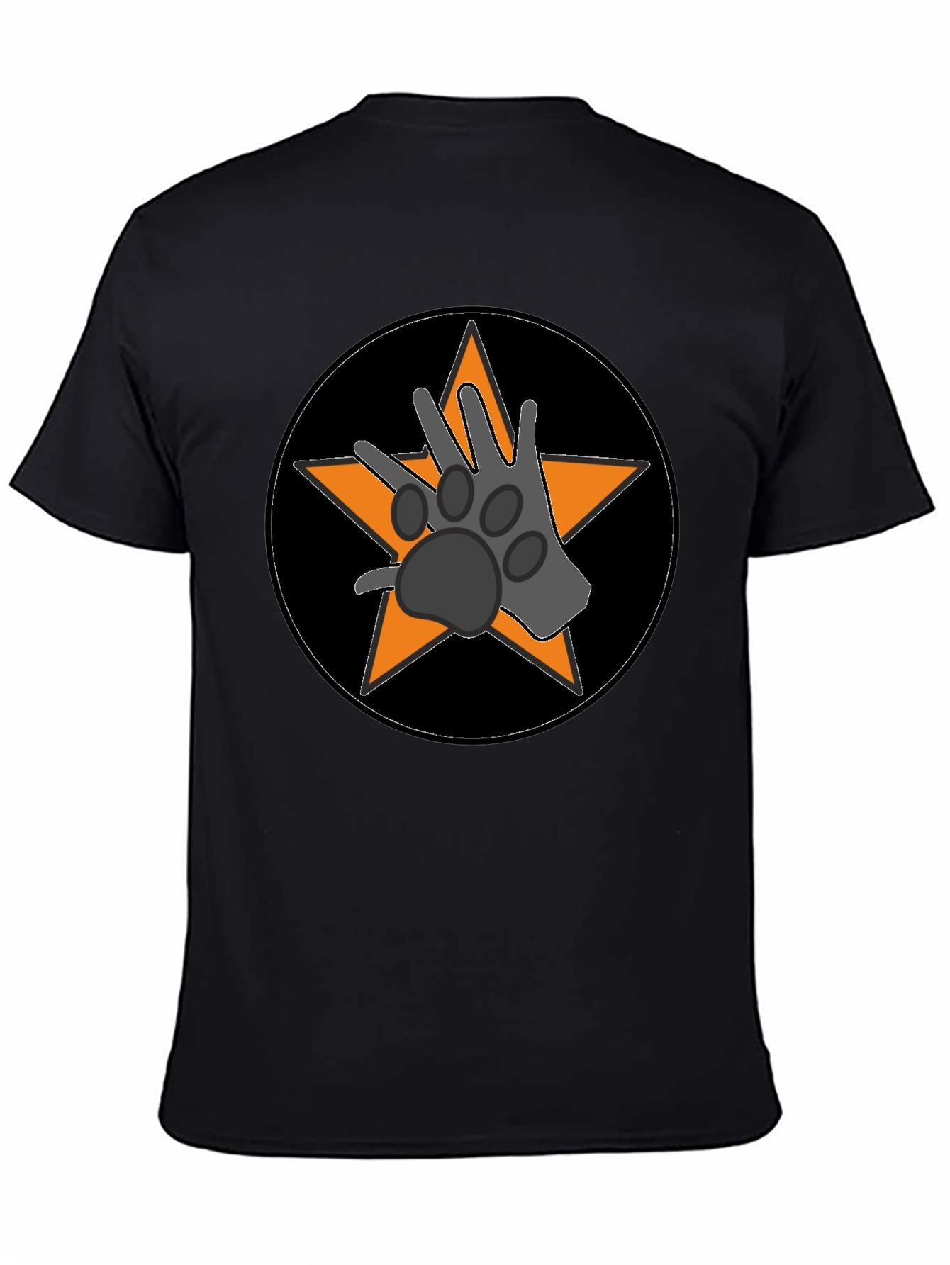 Paw Star Graphic Tee - Black Cotton Blend