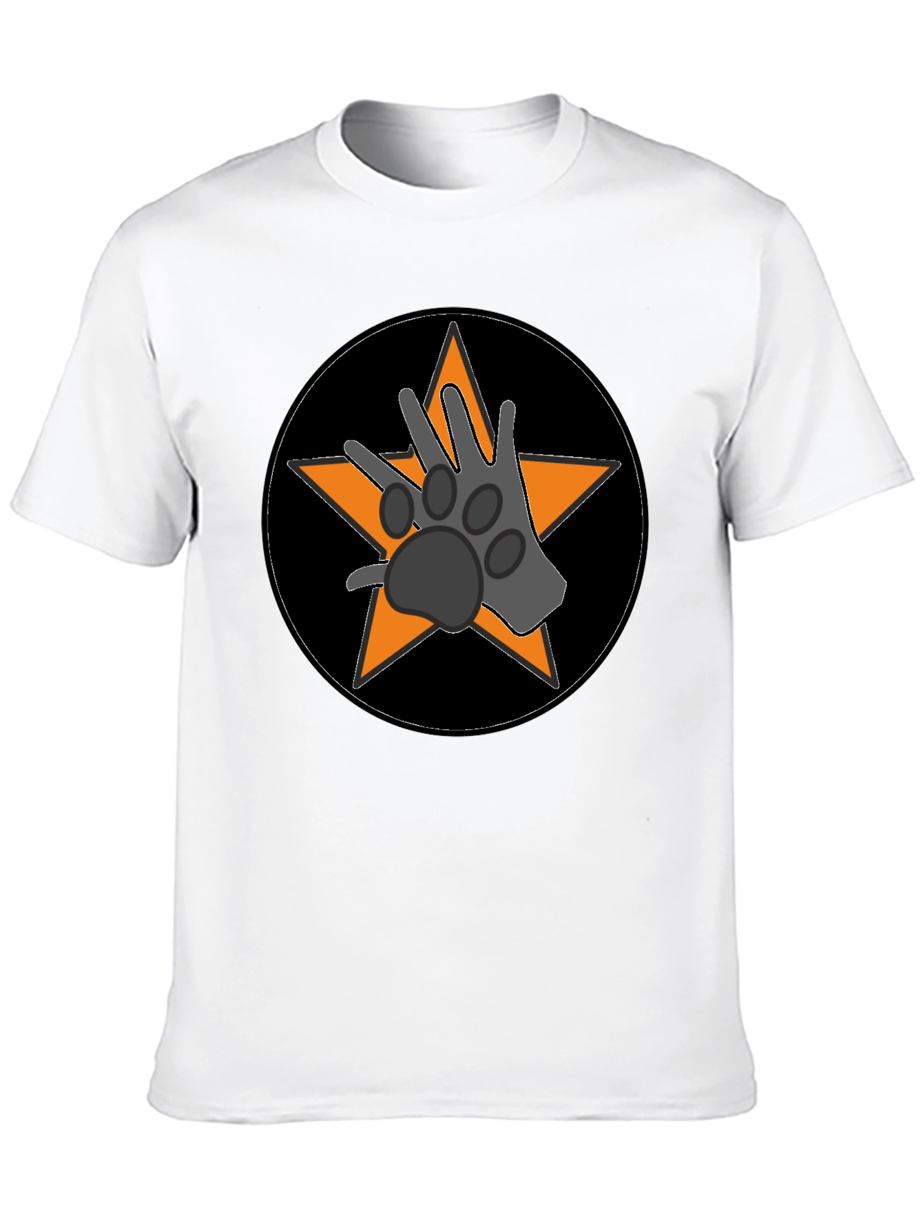 Paw Star Graphic Tee - Black Cotton Blend