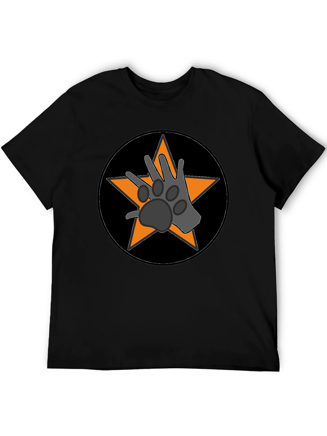 Paw Star Graphic Tee - Black Cotton Blend