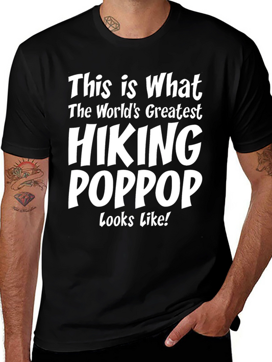 Hiking Poppop T-Shirt - Worlds Greatest