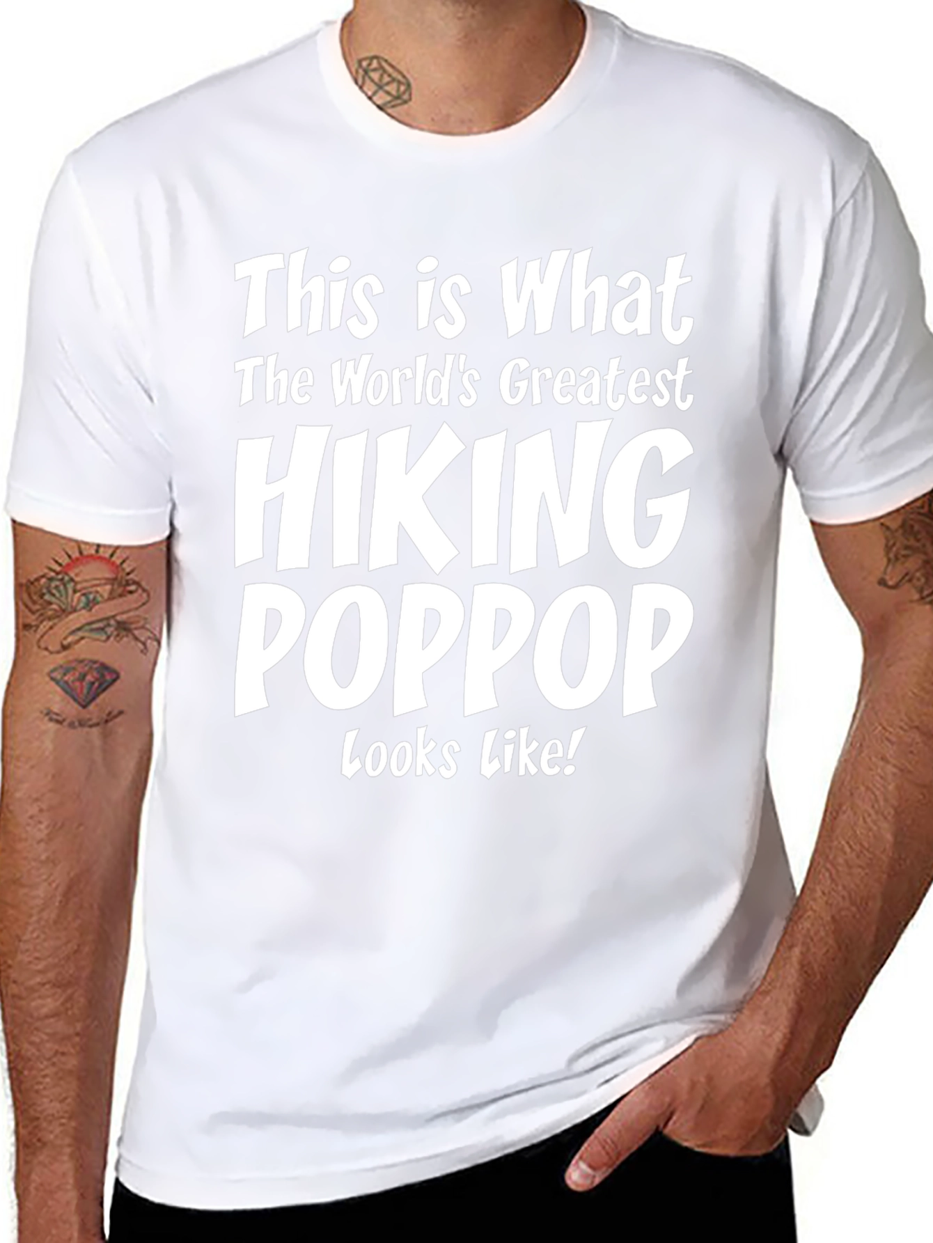 Hiking Poppop T-Shirt - Worlds Greatest