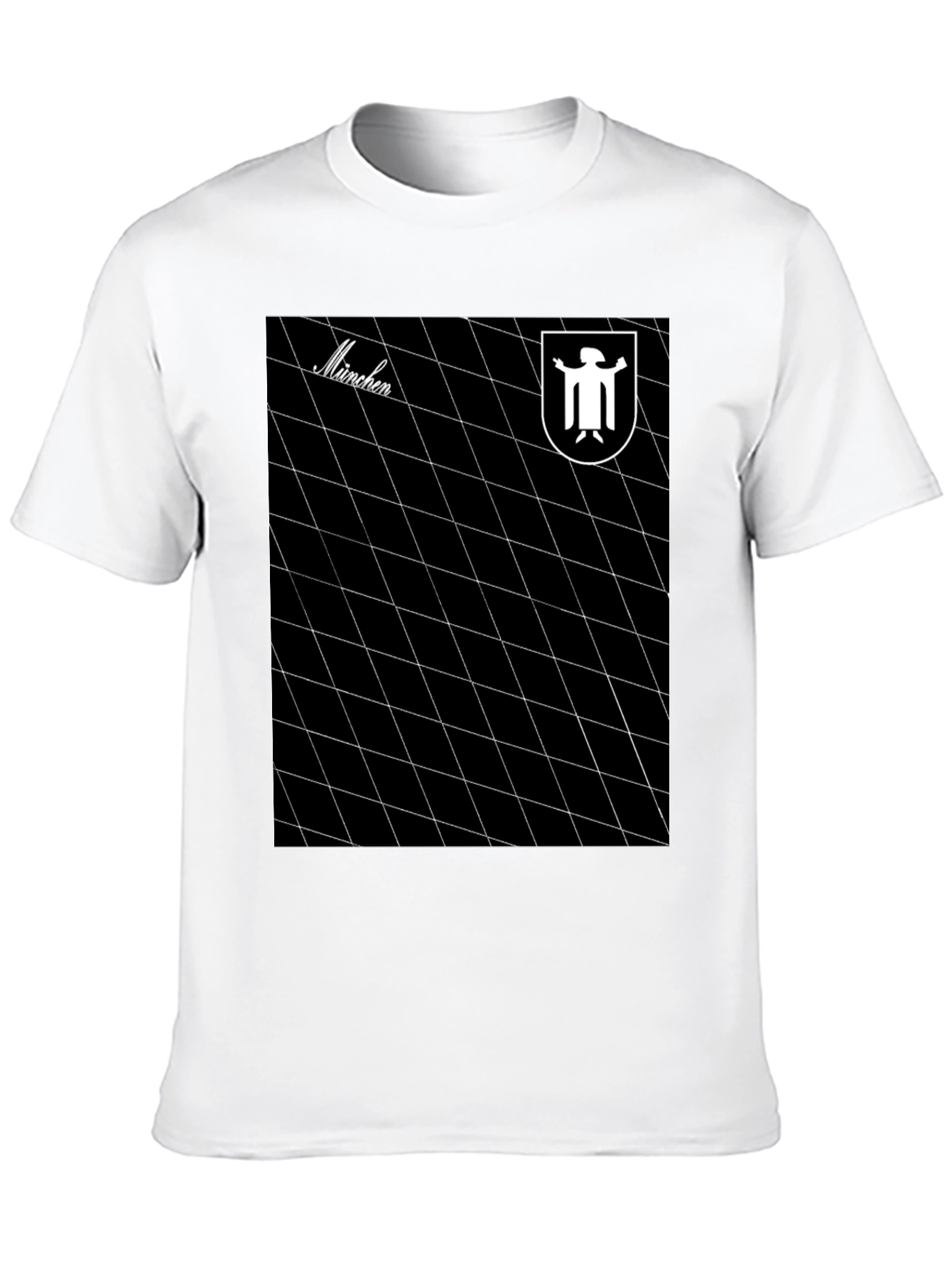 Munich Grid Tee - Retro Style Graphic T-Shirt