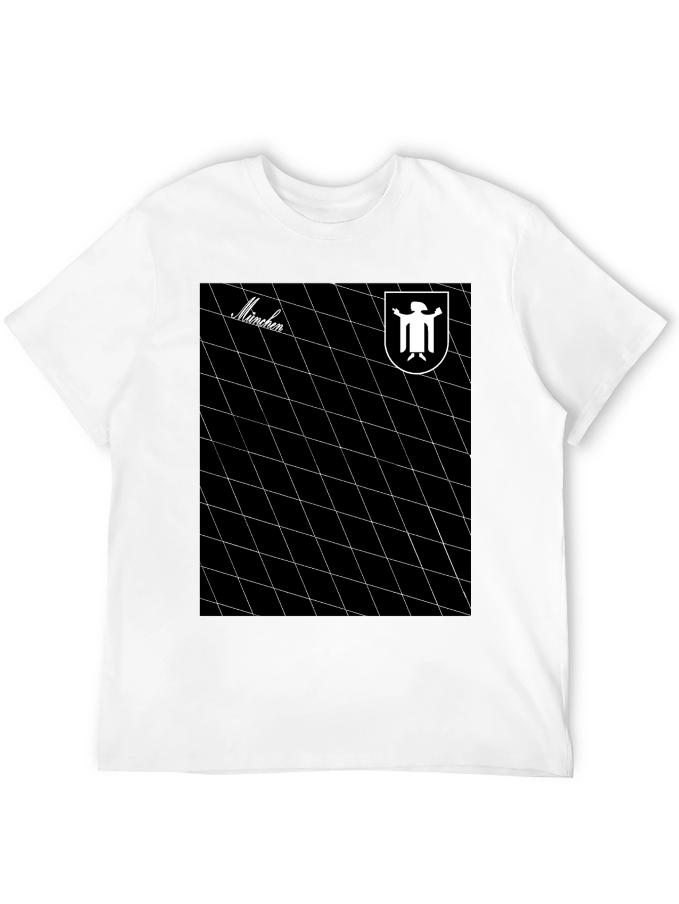 Munich Grid Tee - Retro Style Graphic T-Shirt