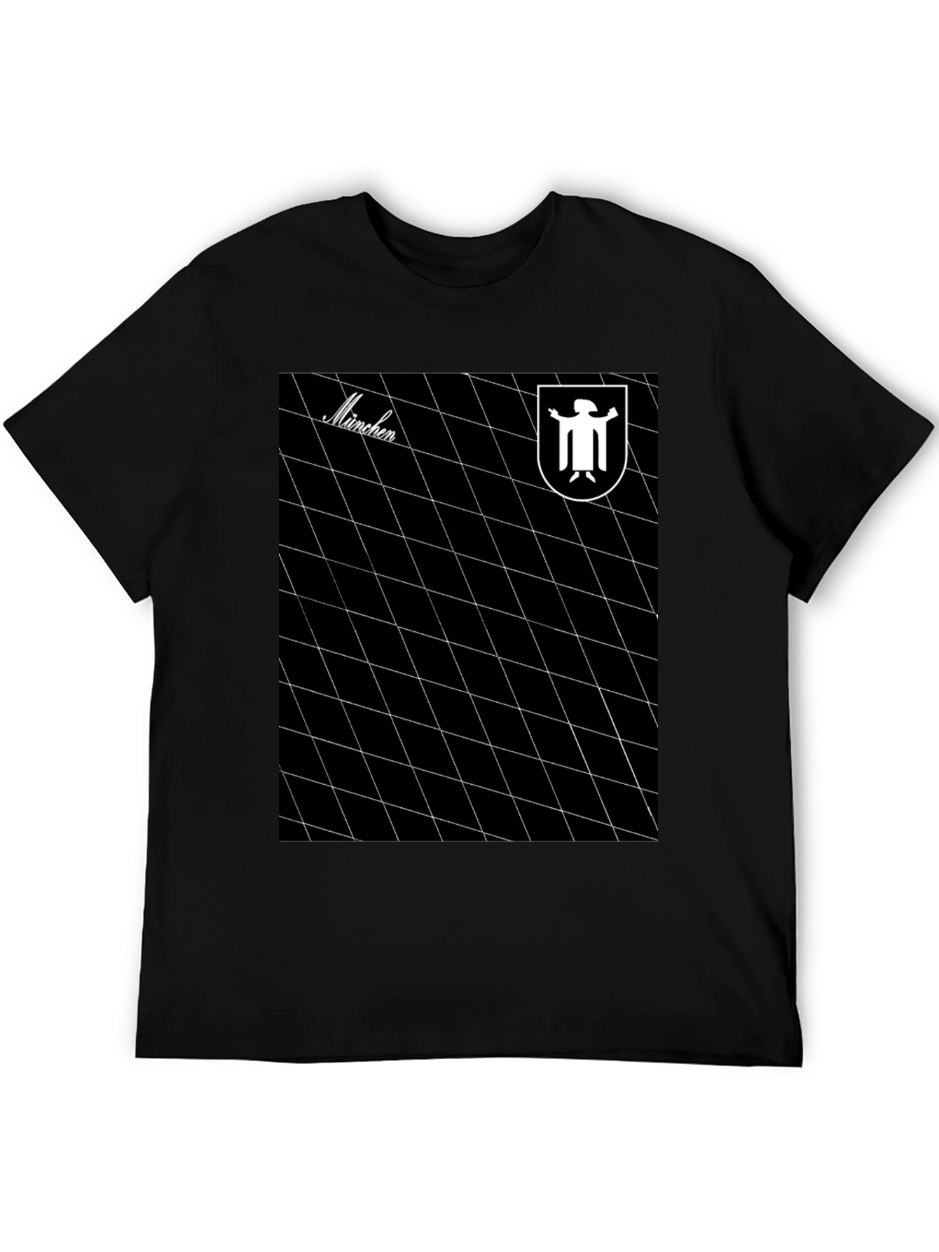 Munich Grid Tee - Retro Style Graphic T-Shirt