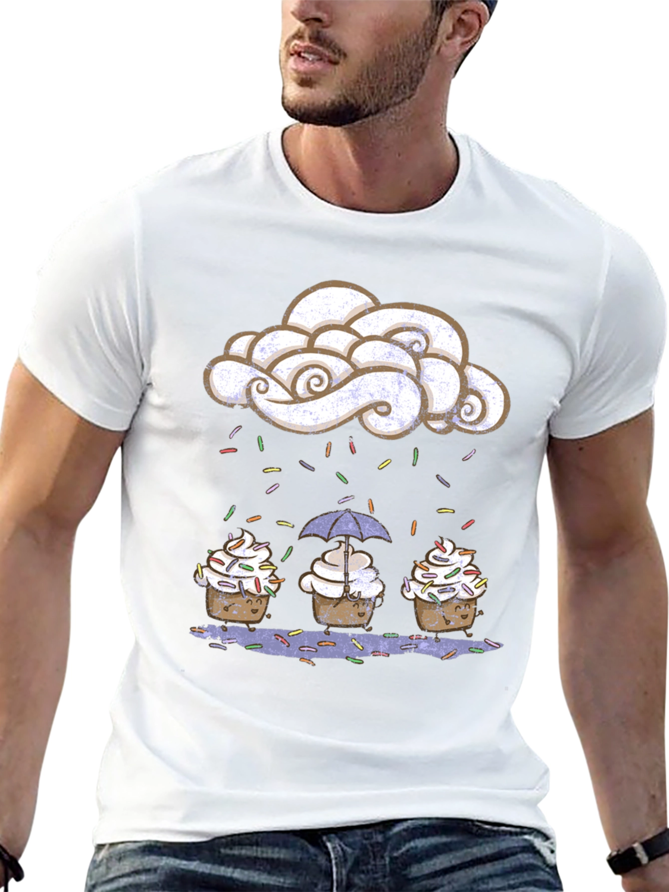 Cupcake Rain Funny Graphic Tee