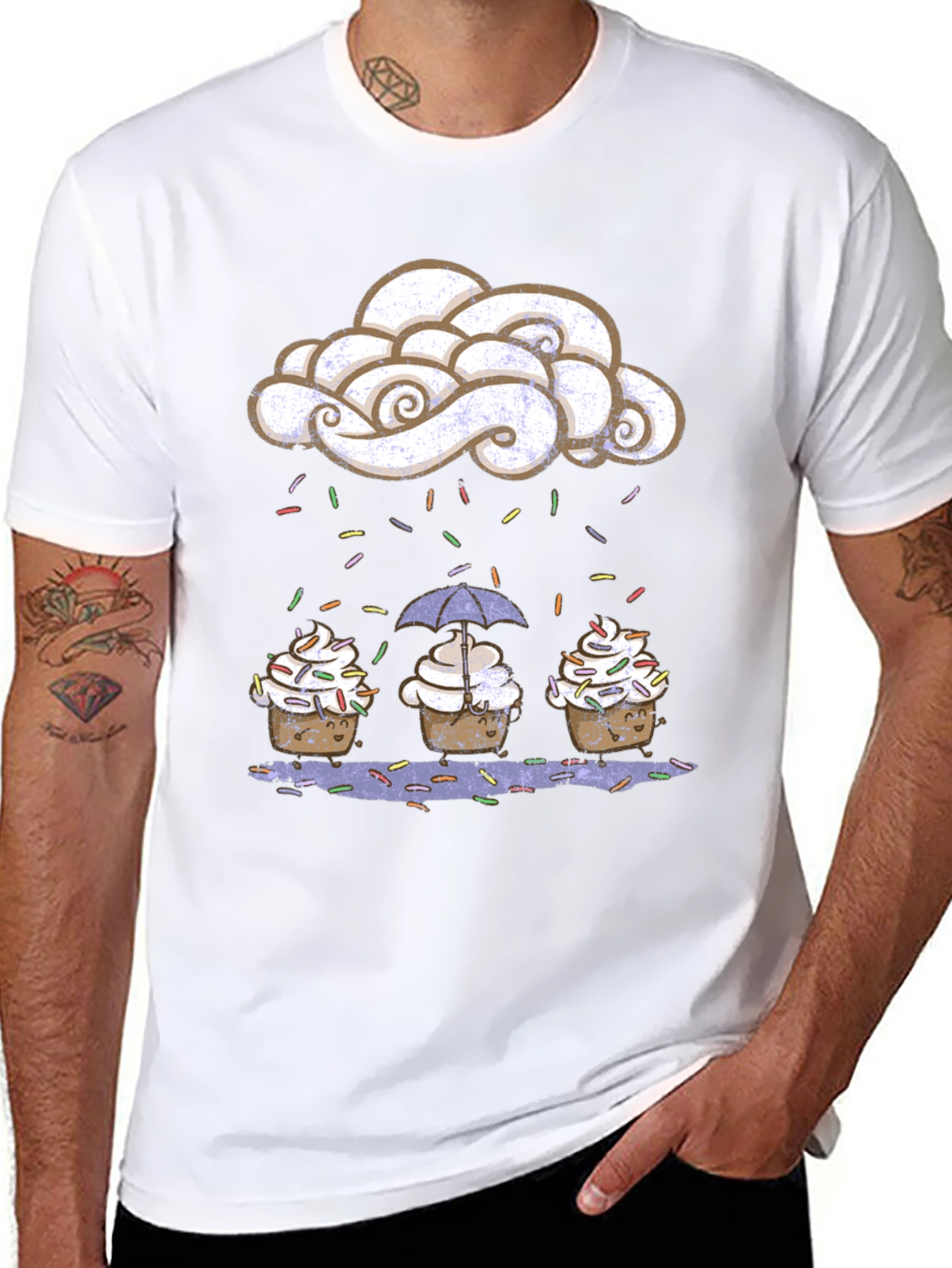 Cupcake Rain Funny Graphic Tee