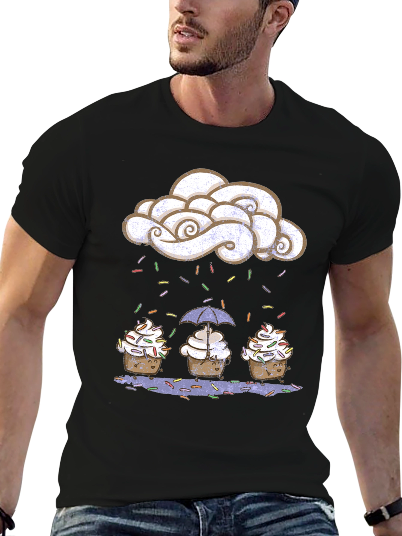 Cupcake Rain Funny Graphic Tee