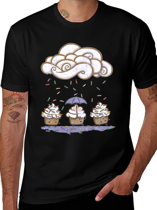 Cupcake Rain Funny Graphic Tee
