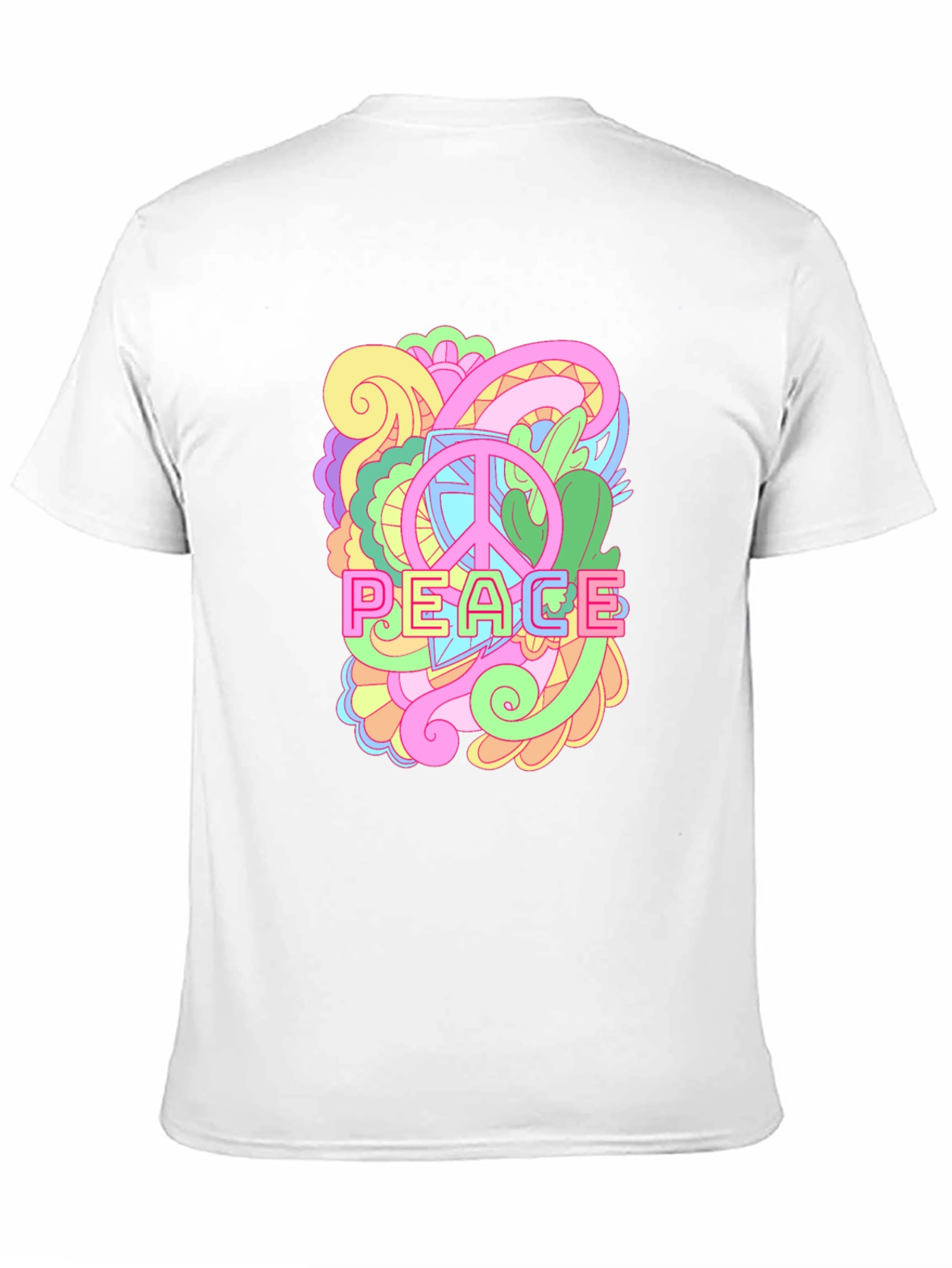 Peace Sign Graphic Tee - Retro Style Black T-Shirt