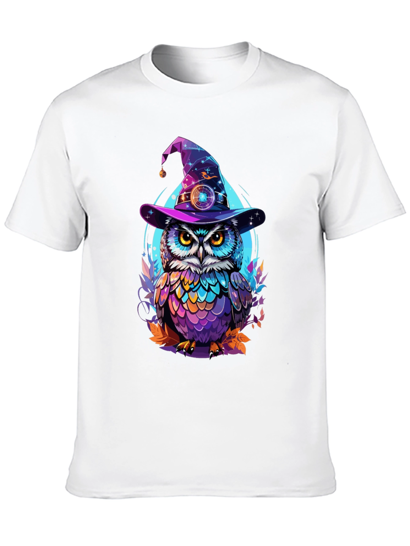 Wizard Owl Graphic T-Shirt - Black