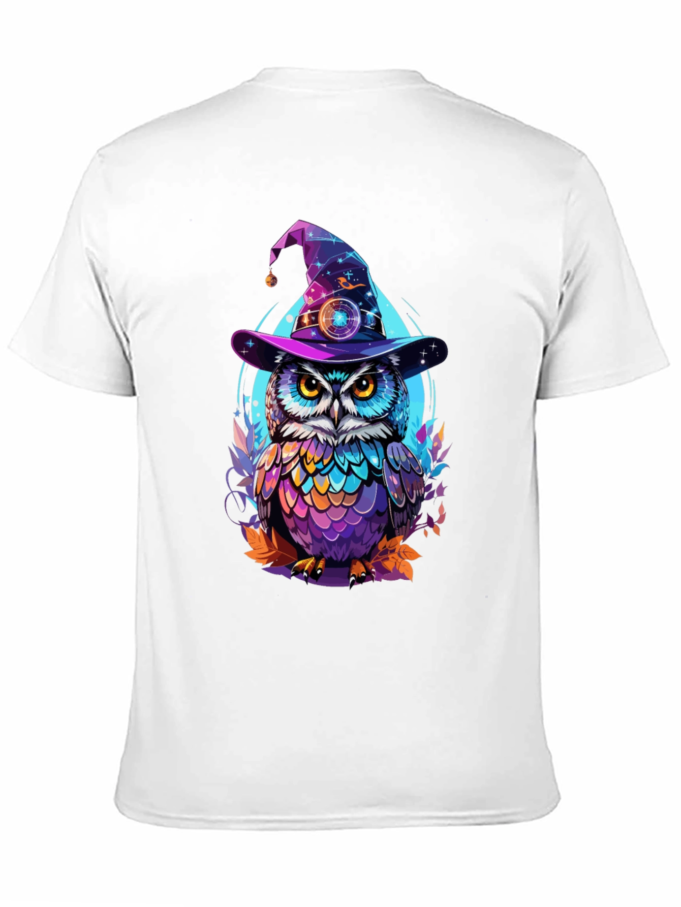 Wizard Owl Graphic T-Shirt - Black