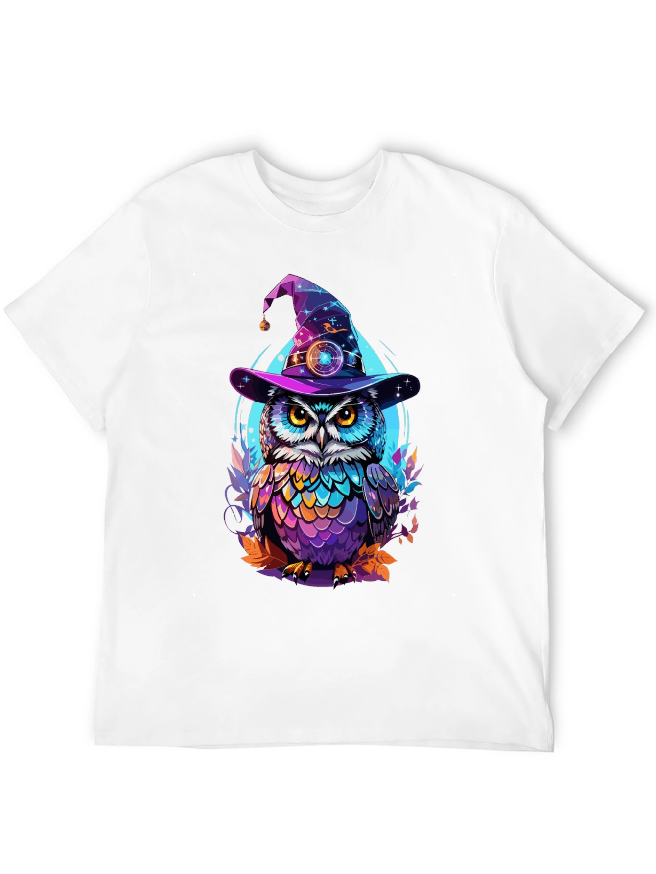 Wizard Owl Graphic T-Shirt - Black