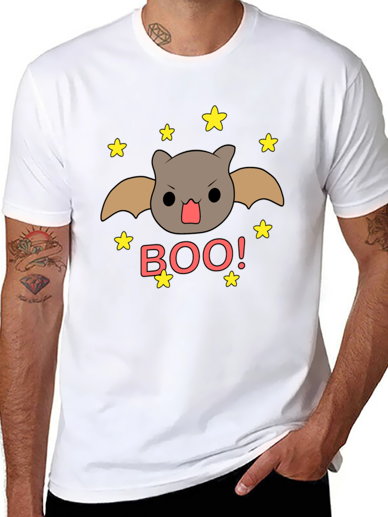 Boo! Cute Bat T-Shirt - Halloween Graphic Tee