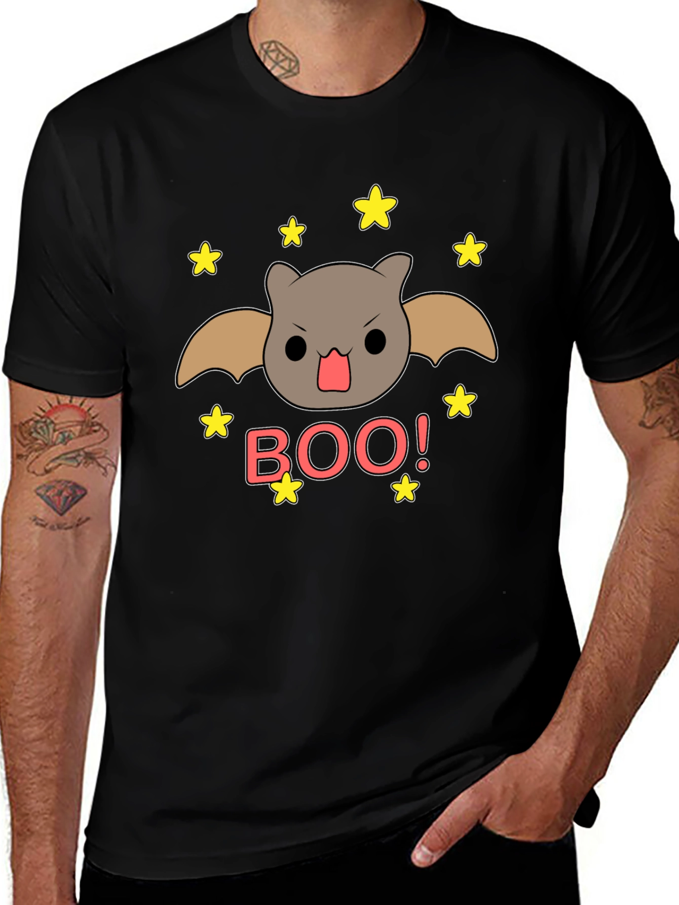 Boo! Cute Bat T-Shirt - Halloween Graphic Tee