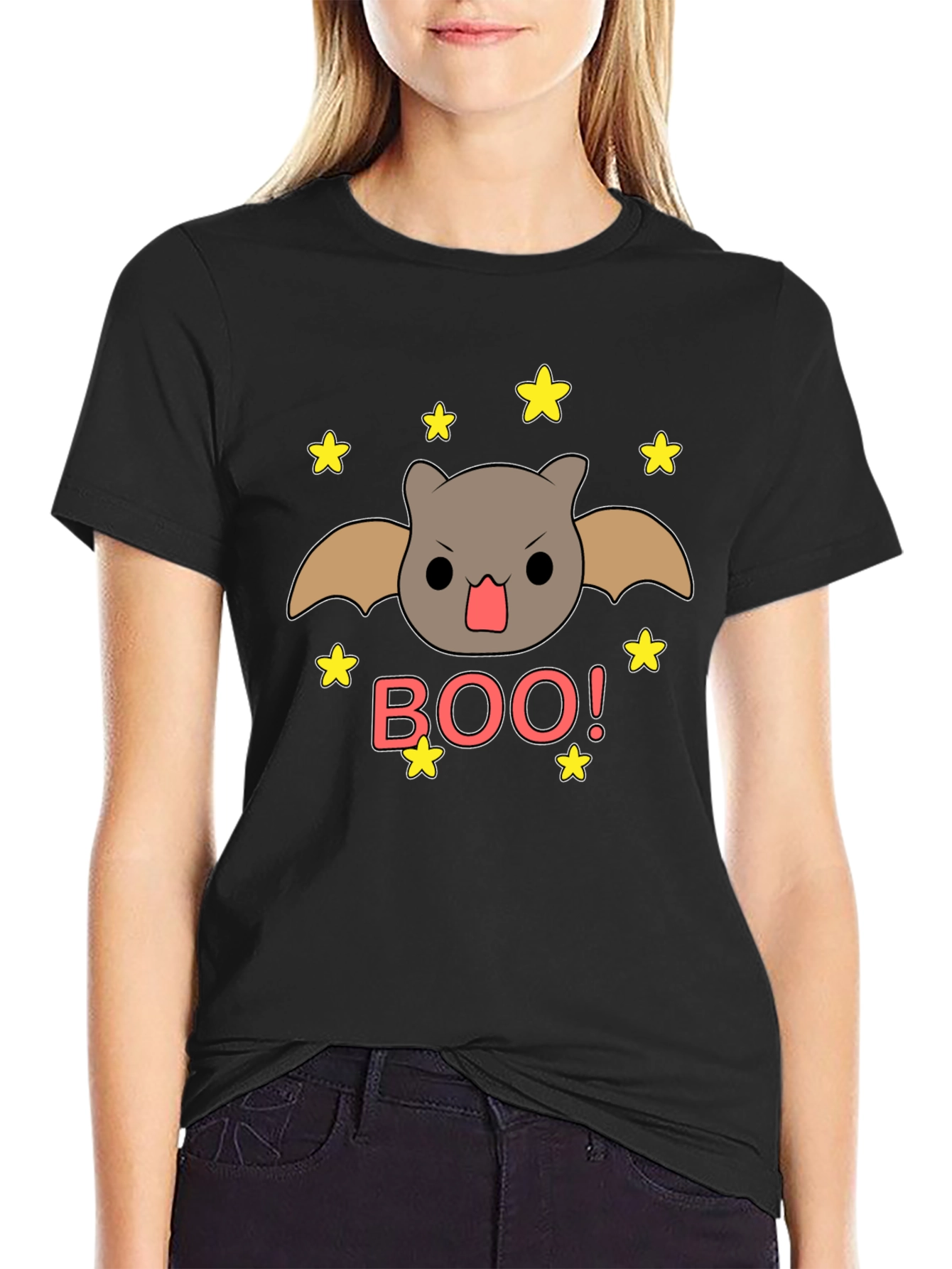 Boo! Cute Bat T-Shirt - Halloween Graphic Tee