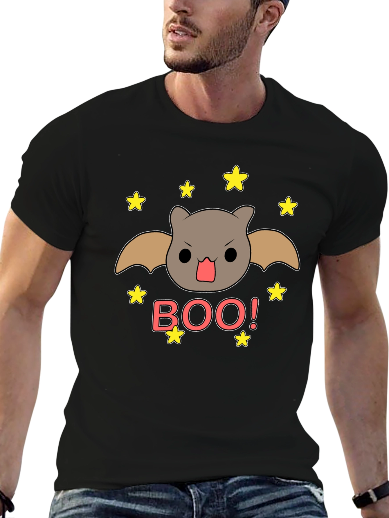 Boo! Cute Bat T-Shirt - Halloween Graphic Tee