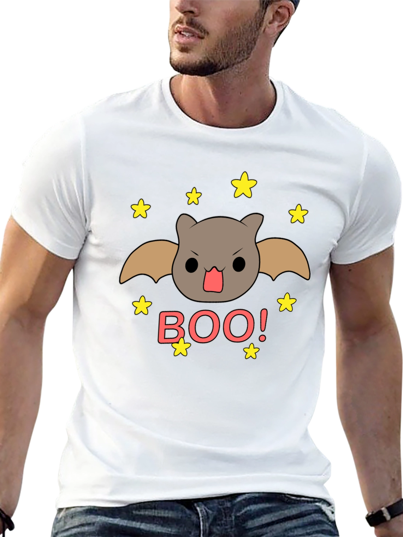 Boo! Cute Bat T-Shirt - Halloween Graphic Tee
