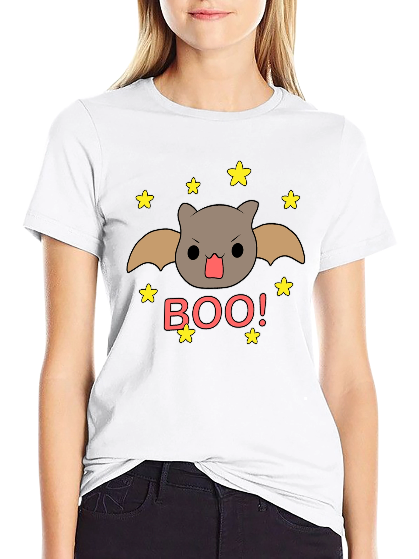 Boo! Cute Bat T-Shirt - Halloween Graphic Tee