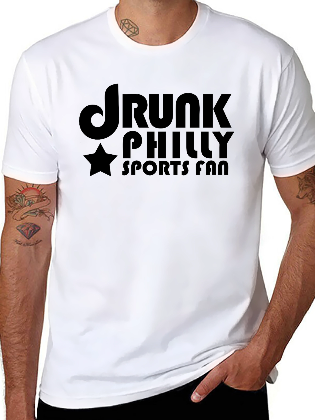Drunk Philly Sports Fan Graphic T-Shirt