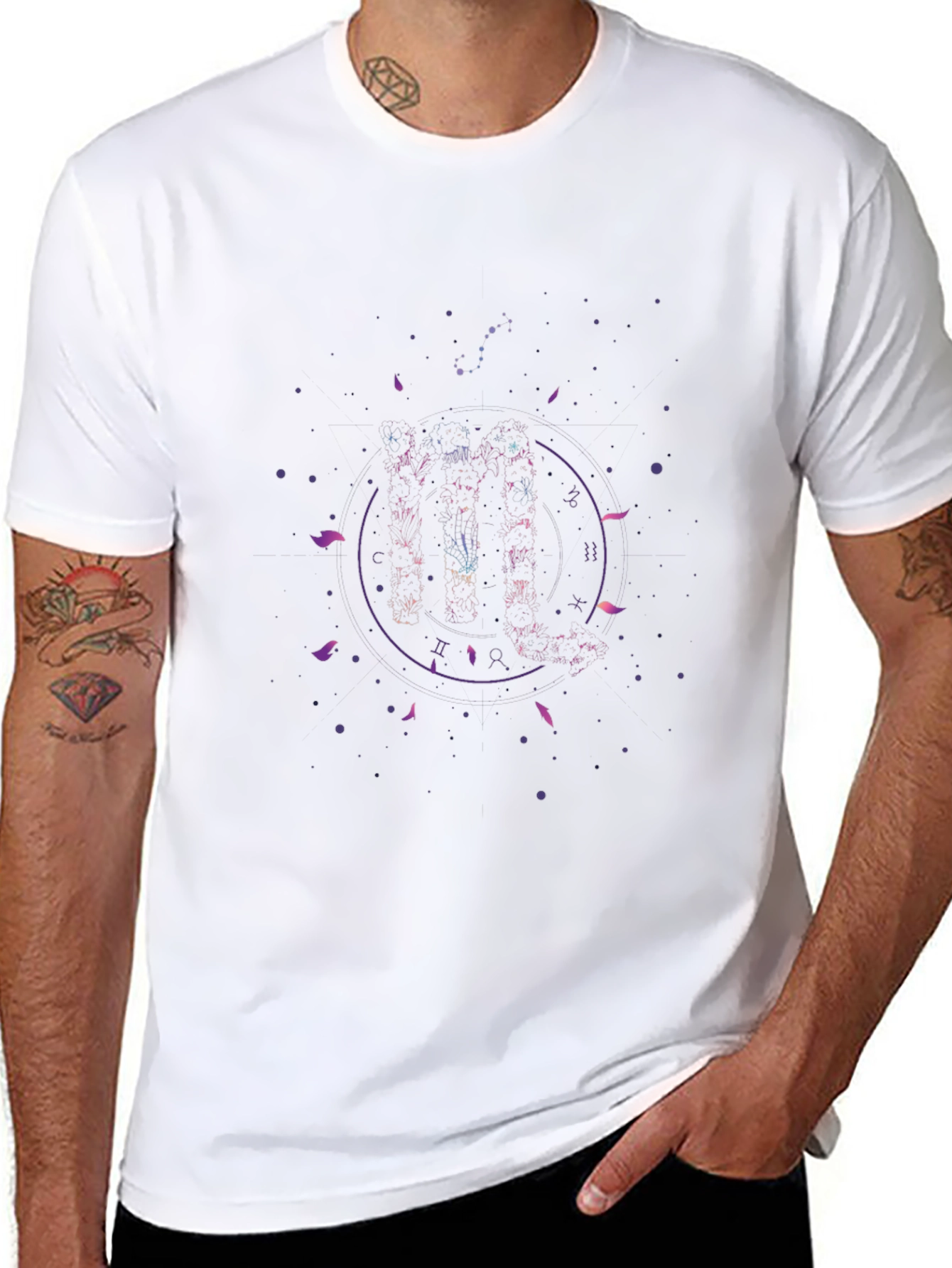 Zodiac Sign Graphic Print T-Shirt