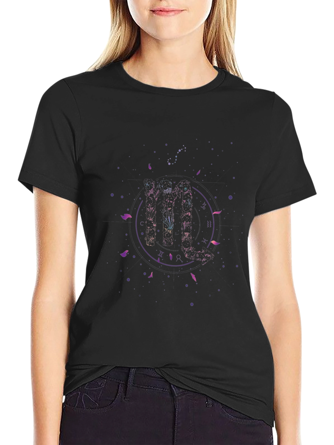 Zodiac Sign Graphic Print T-Shirt