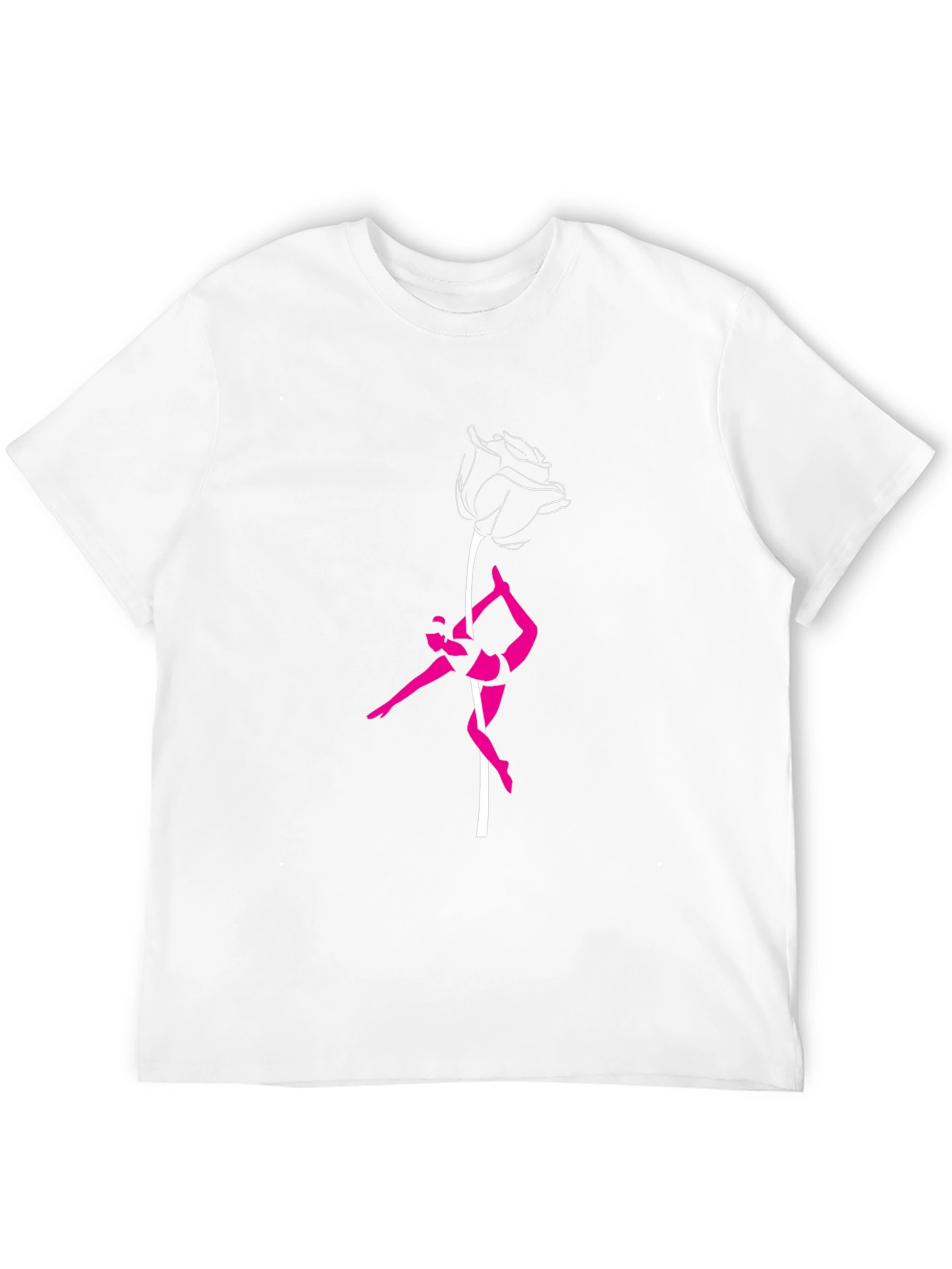 Rose Pole Dance Graphic Tee - Stylish & Unique