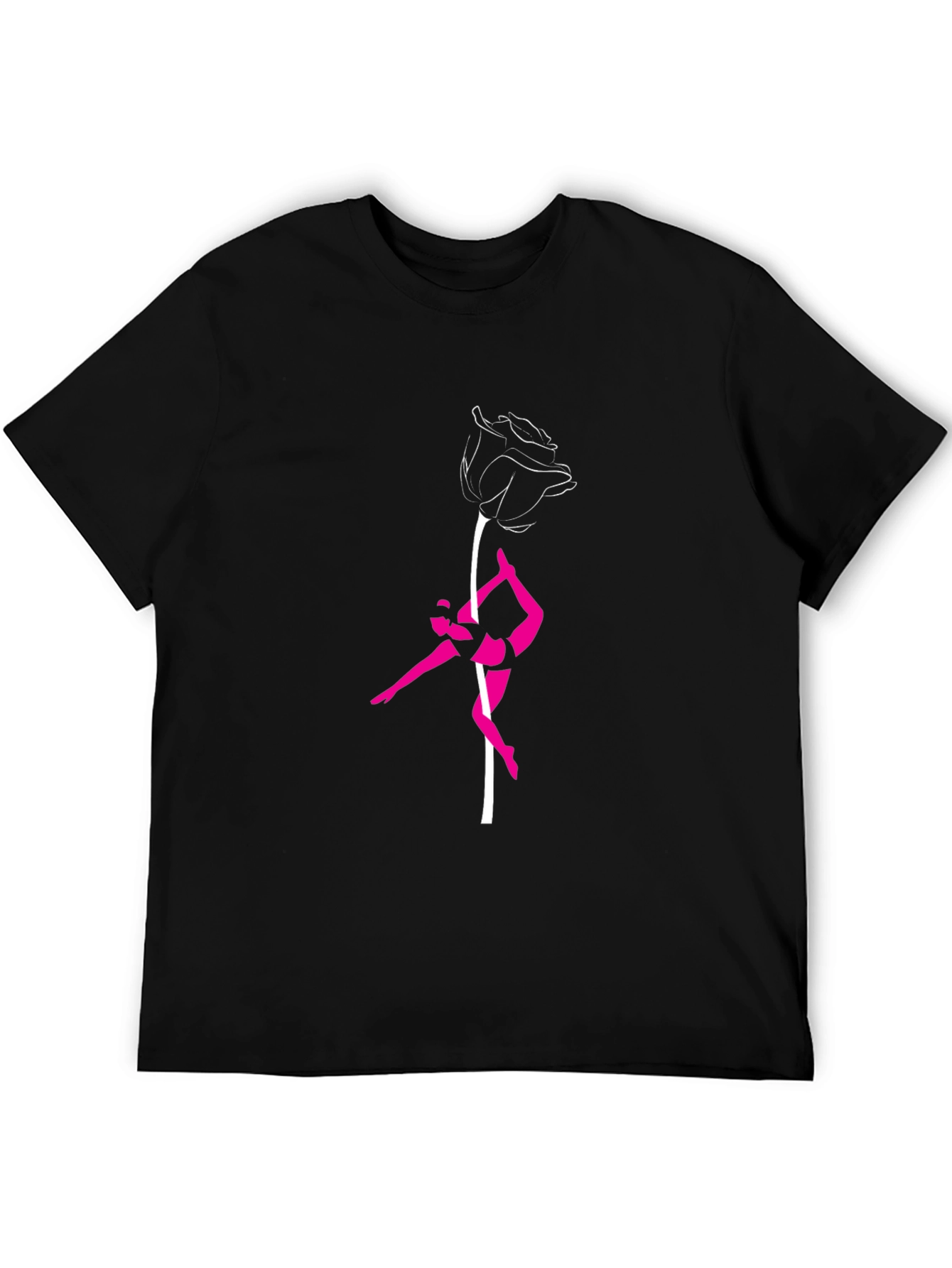 Rose Pole Dance Graphic Tee - Stylish & Unique