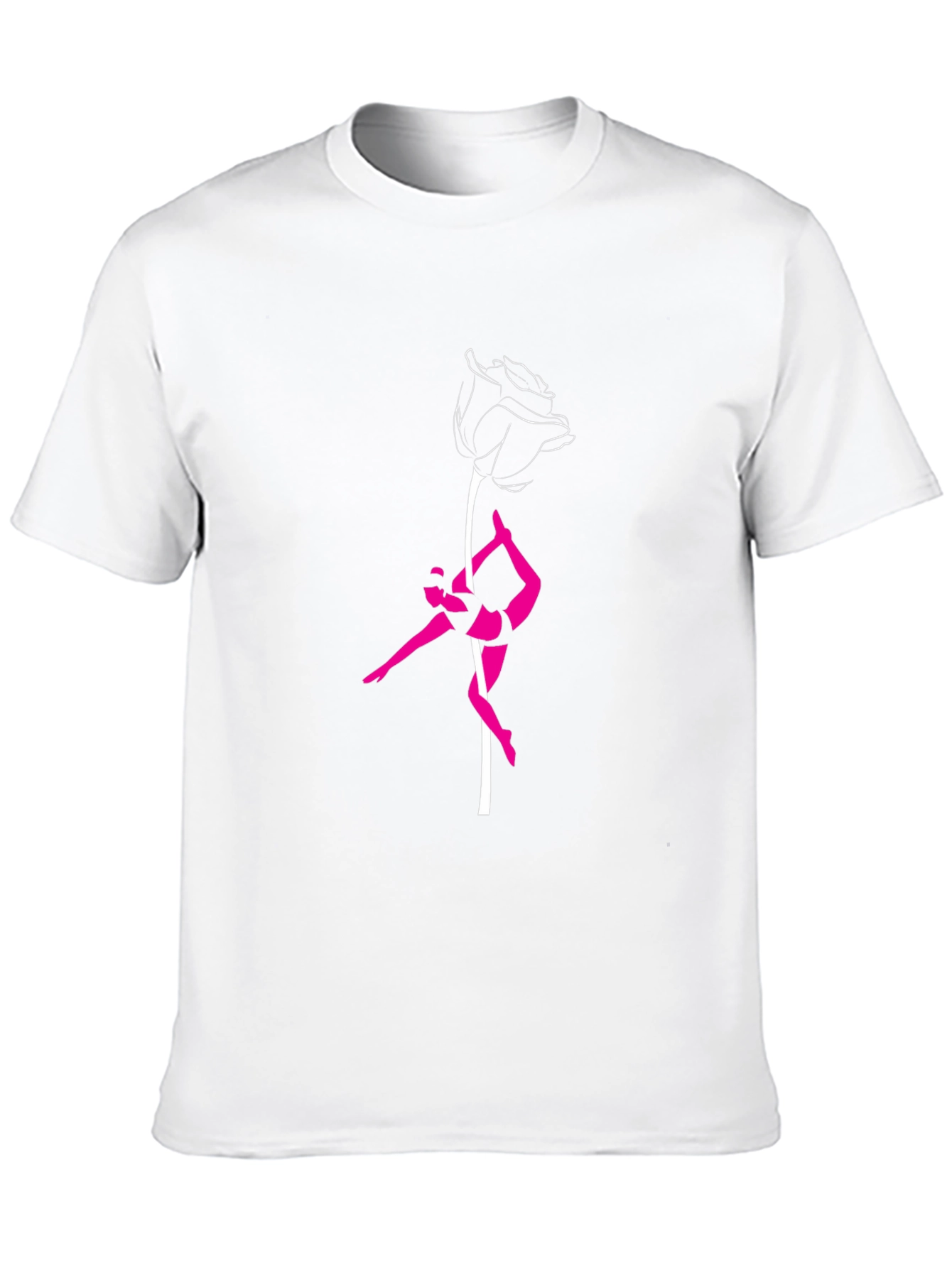 Rose Pole Dance Graphic Tee - Stylish & Unique