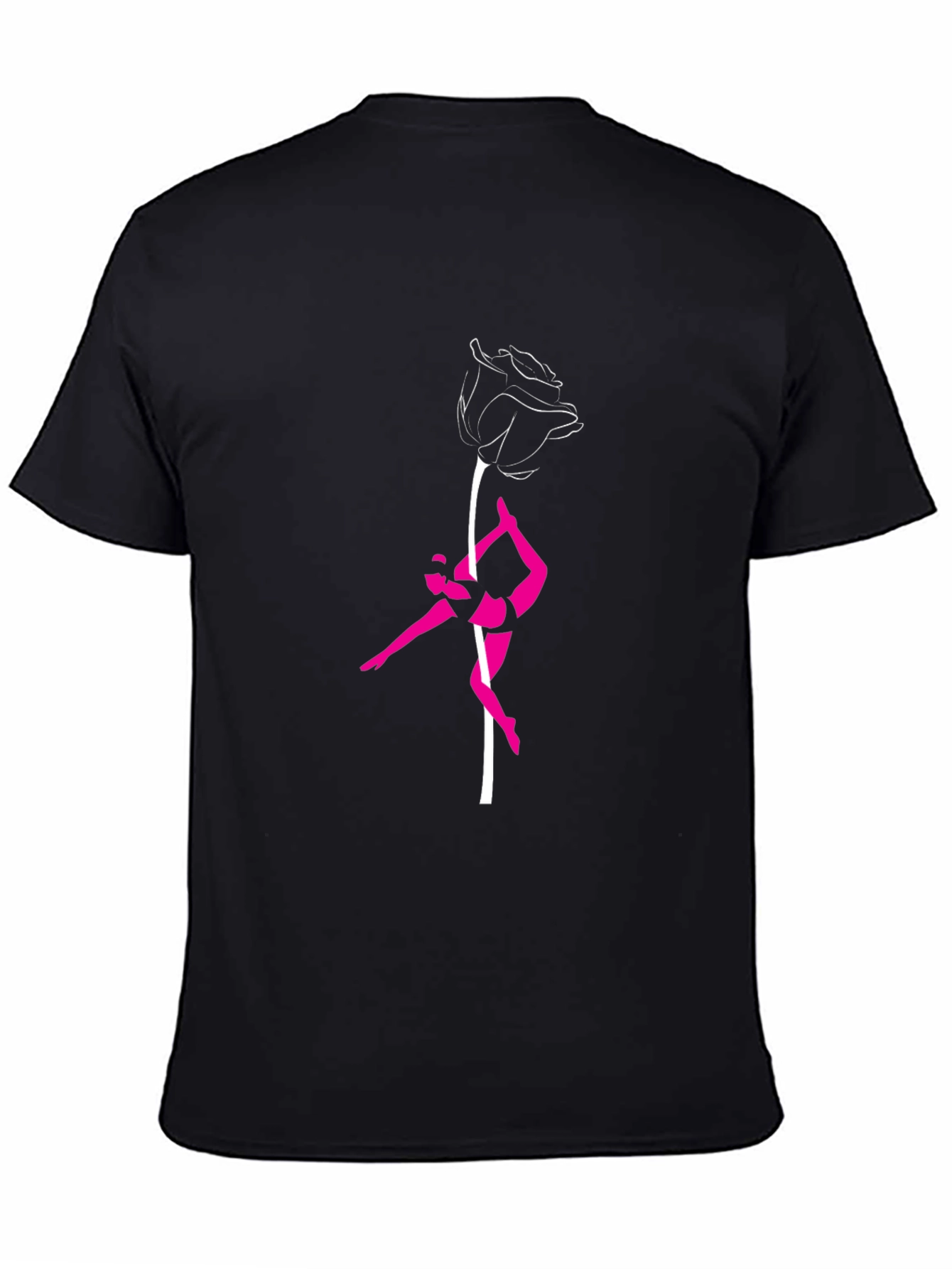Rose Pole Dance Graphic Tee - Stylish & Unique