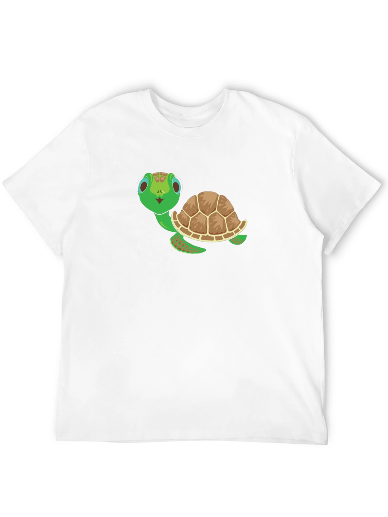 Cute Turtle Graphic Tee - Black Cotton Shirt