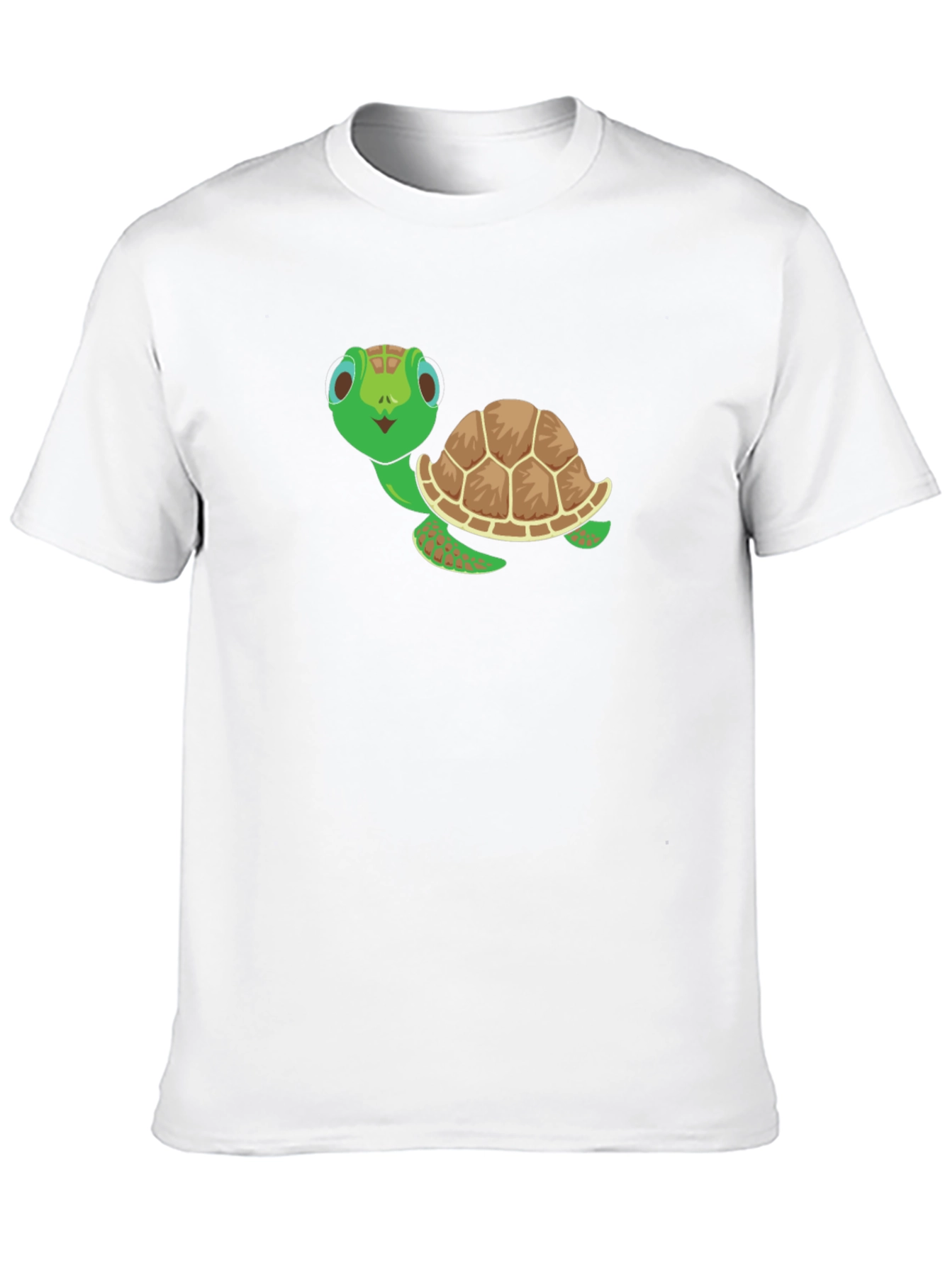 Cute Turtle Graphic Tee - Black Cotton Shirt