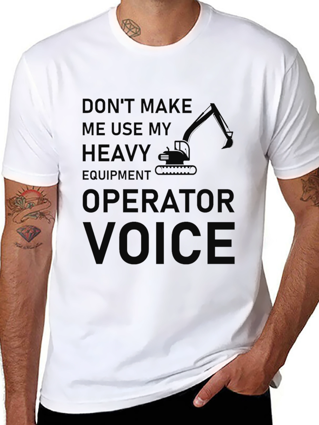Heavy Equipment Operator Black T-Shirt