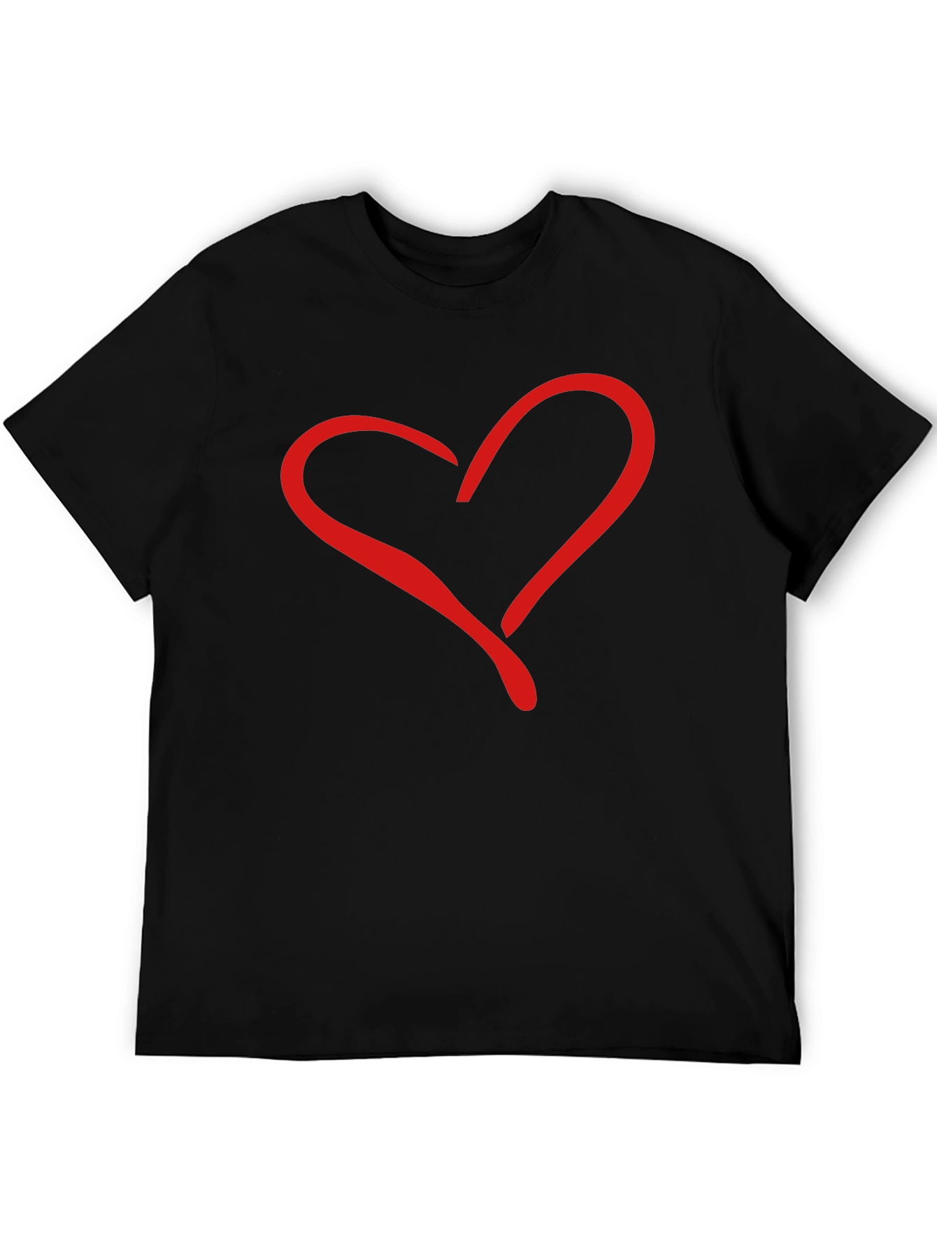 Heart Graphic Black T-Shirt