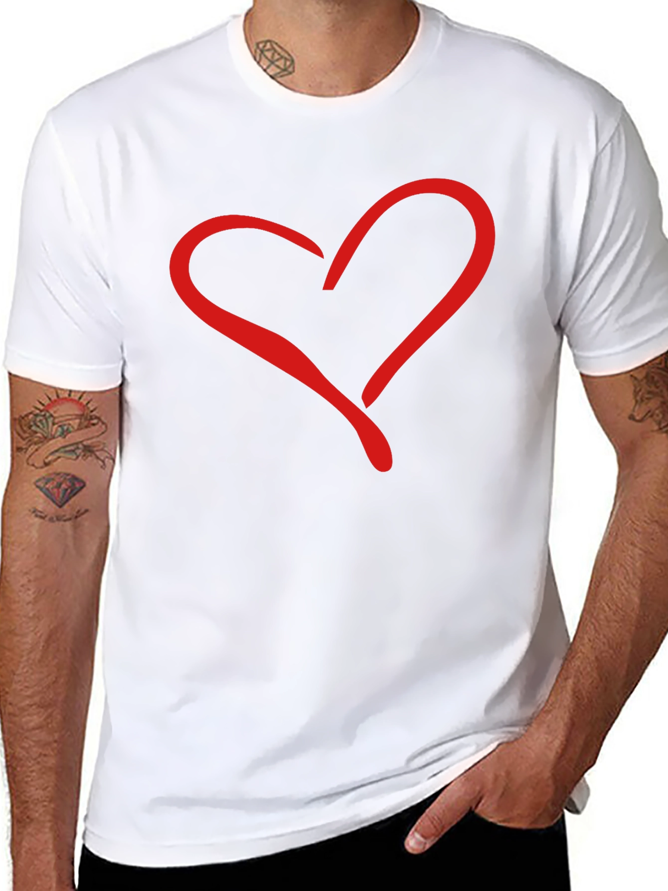 Heart Graphic Black T-Shirt