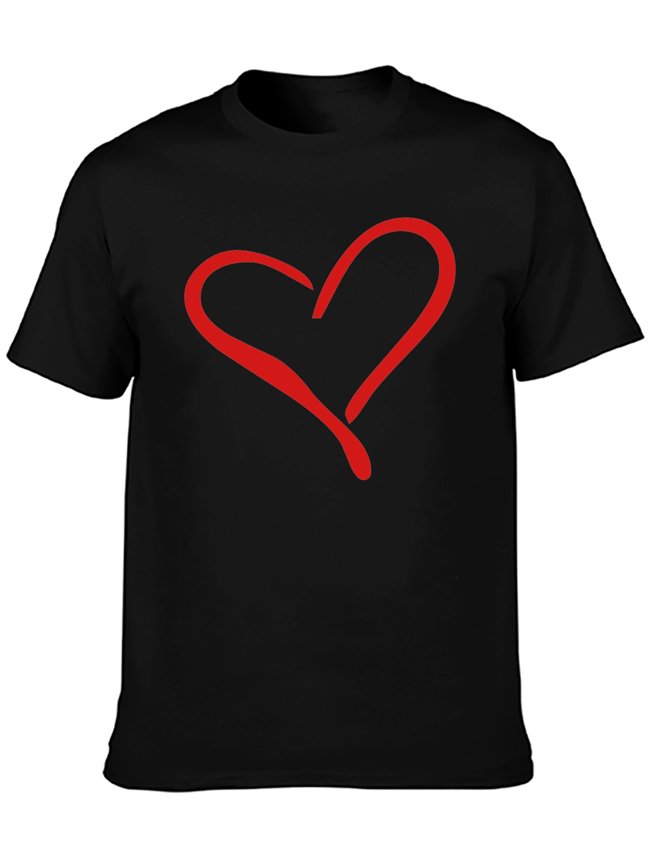 Heart Graphic Black T-Shirt