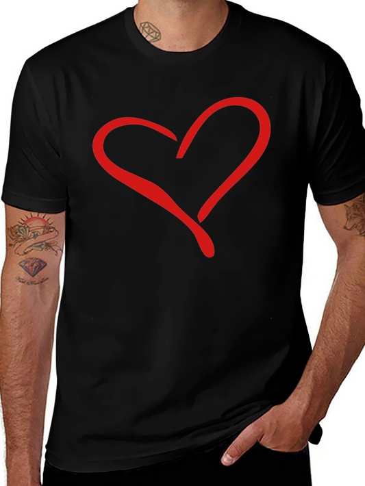 Heart Graphic Black T-Shirt