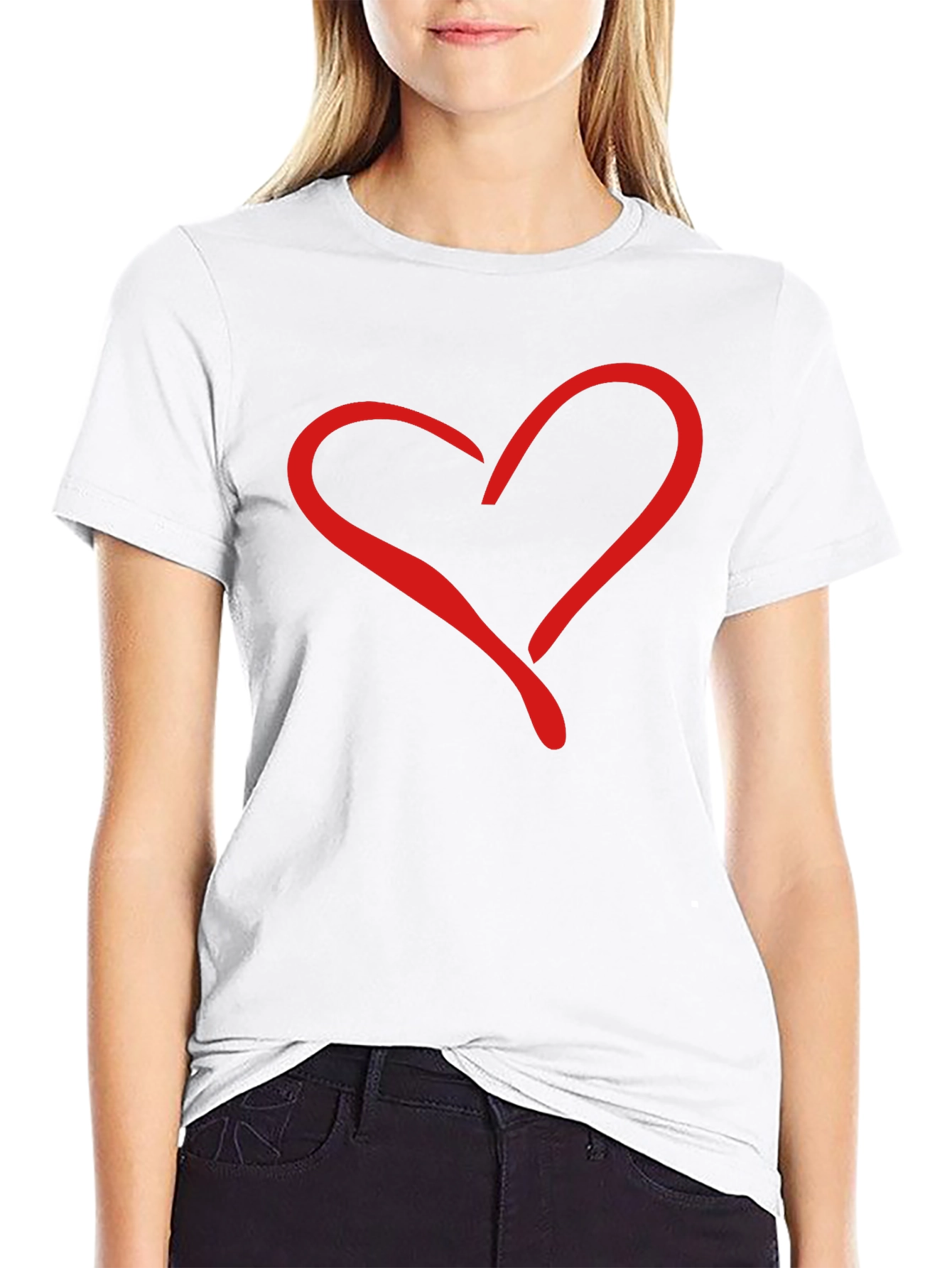 Heart Graphic Black T-Shirt