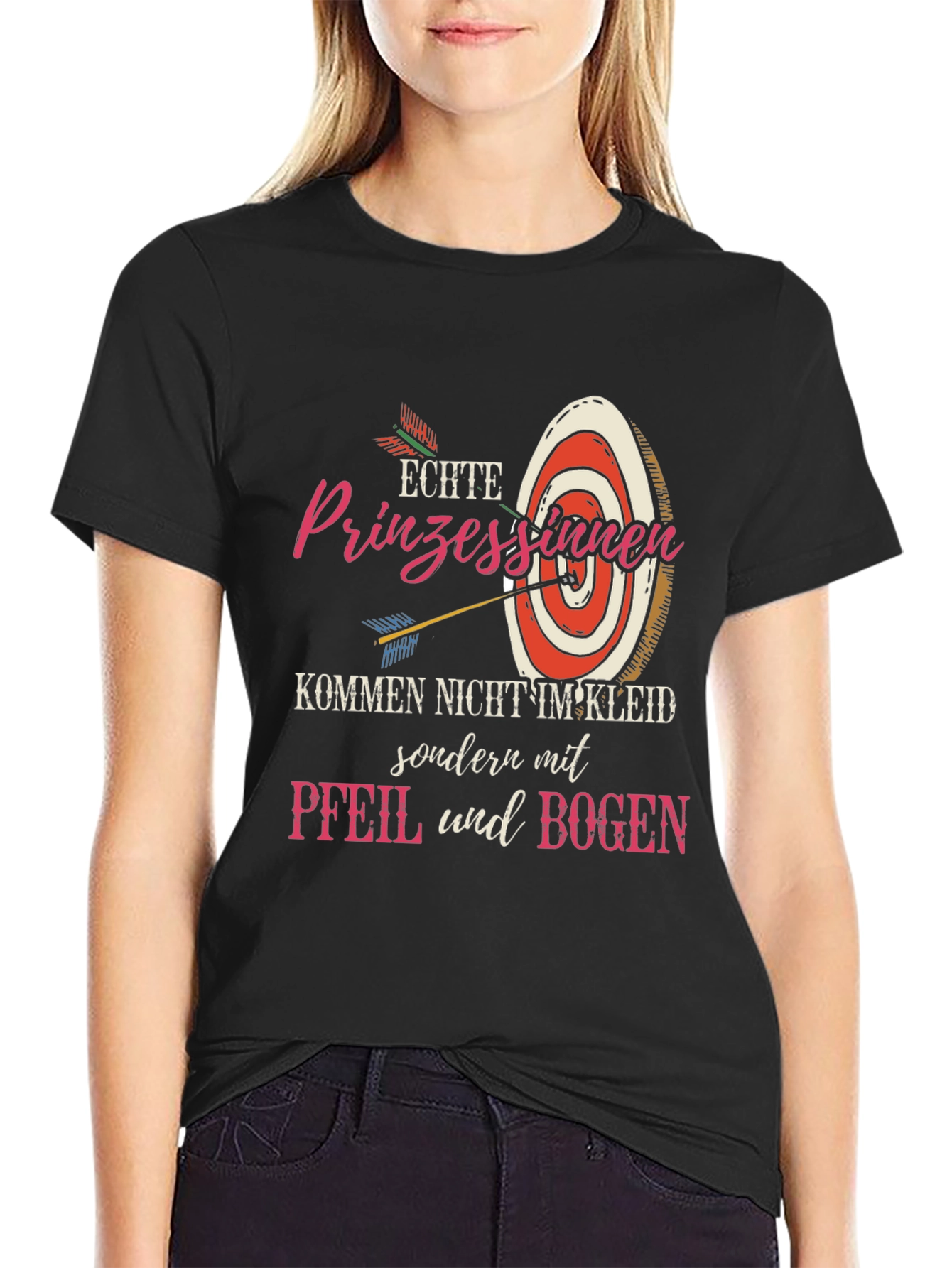 Archery Princess Graphic Tee - Fun Novelty Shirt