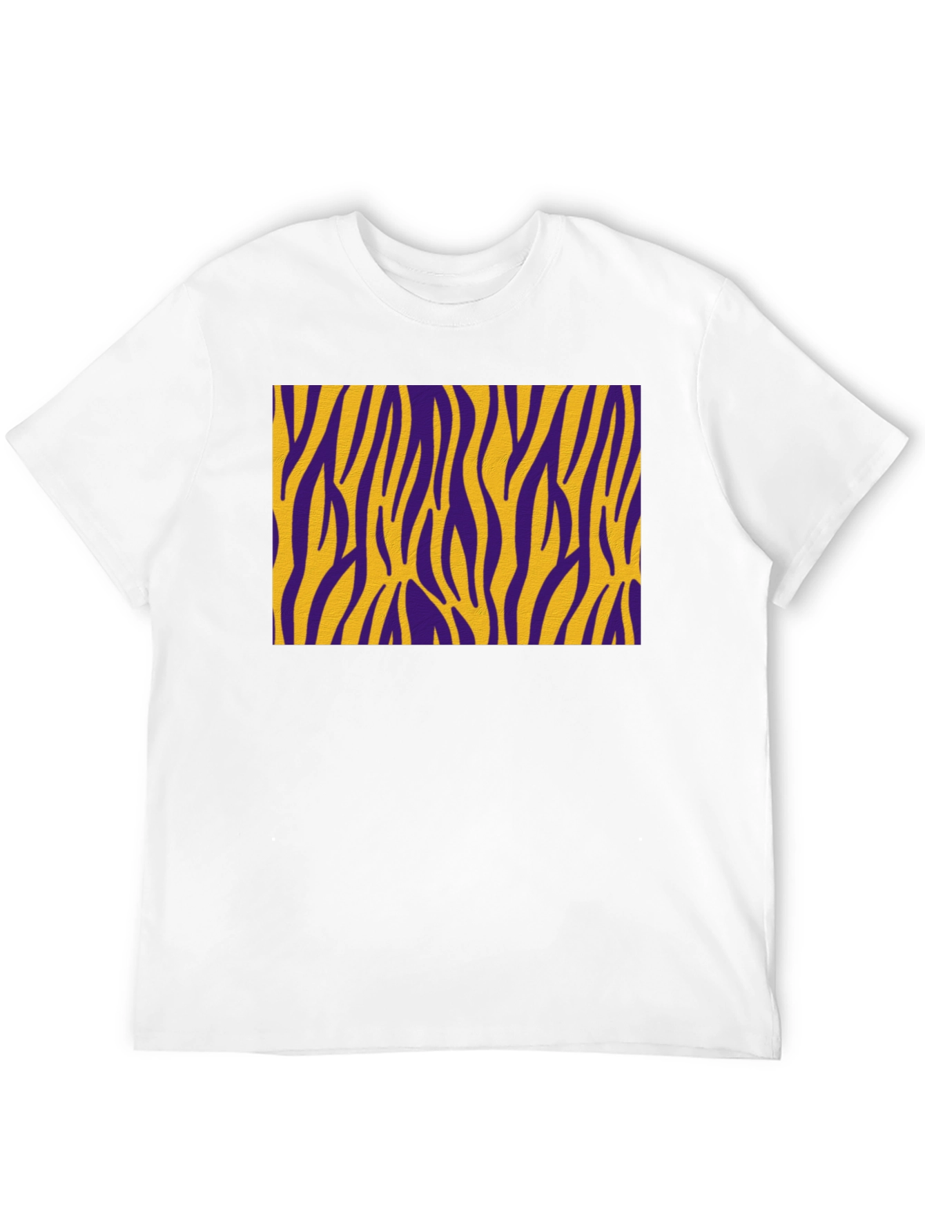 Purple and Gold Zebra Striped T-Shirt