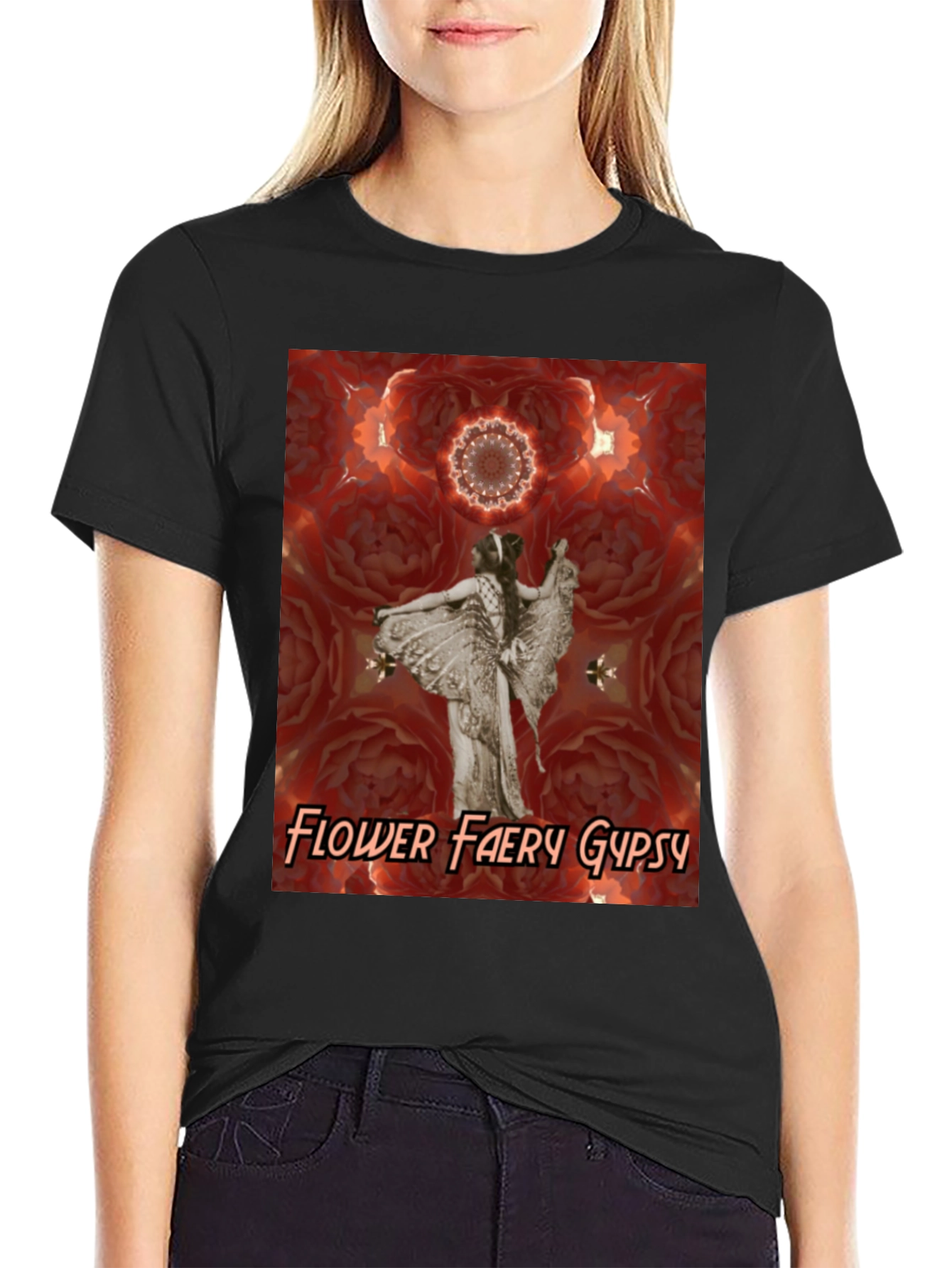 Flower Faery Gypsy Graphic Tee - Unique Design