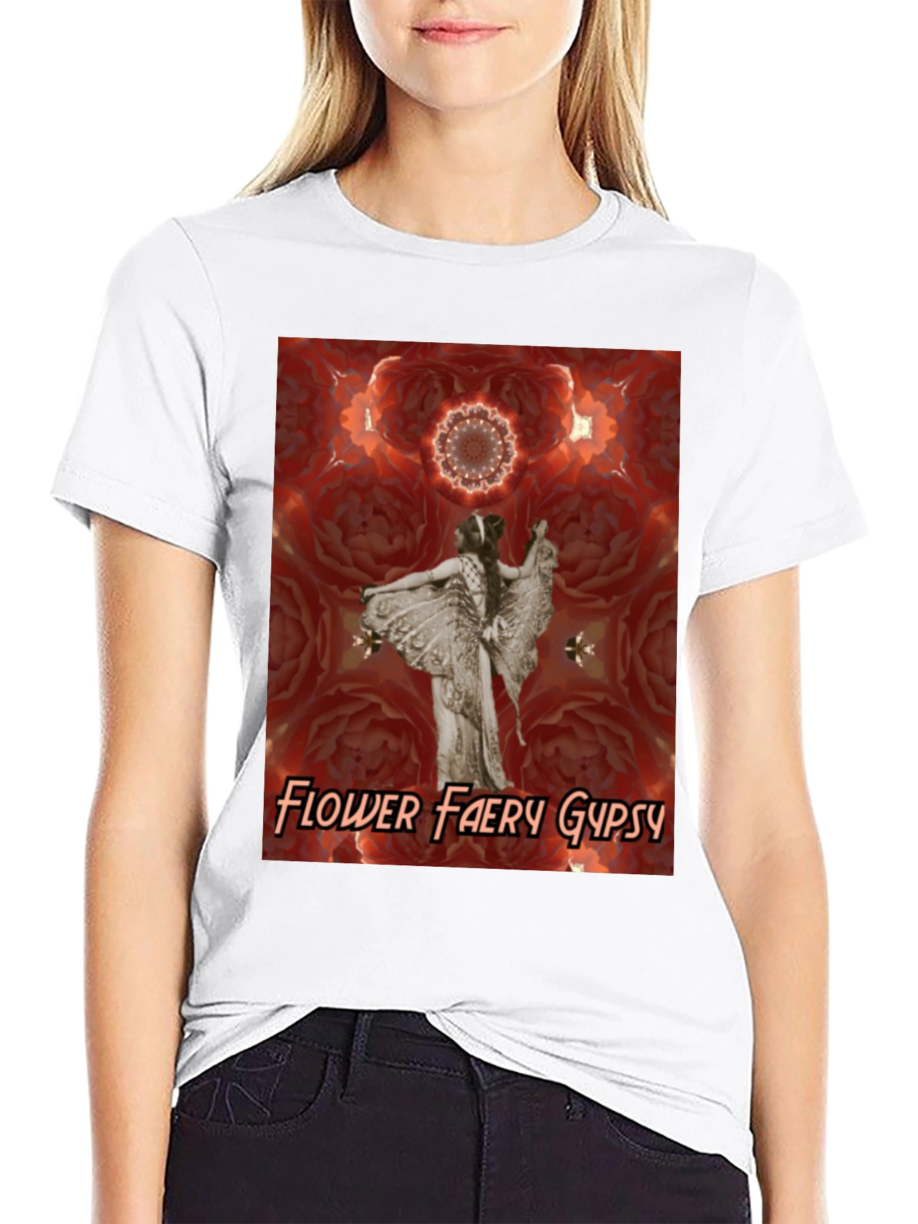 Flower Faery Gypsy Graphic Tee - Unique Design