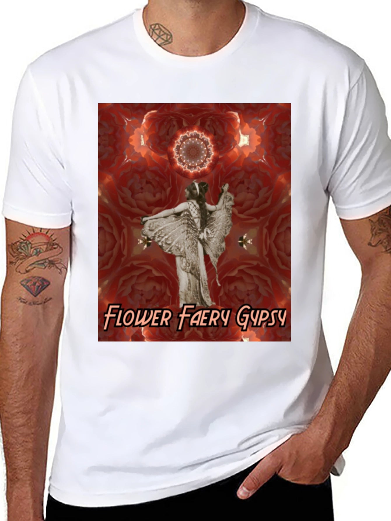 Flower Faery Gypsy Graphic Tee - Unique Design