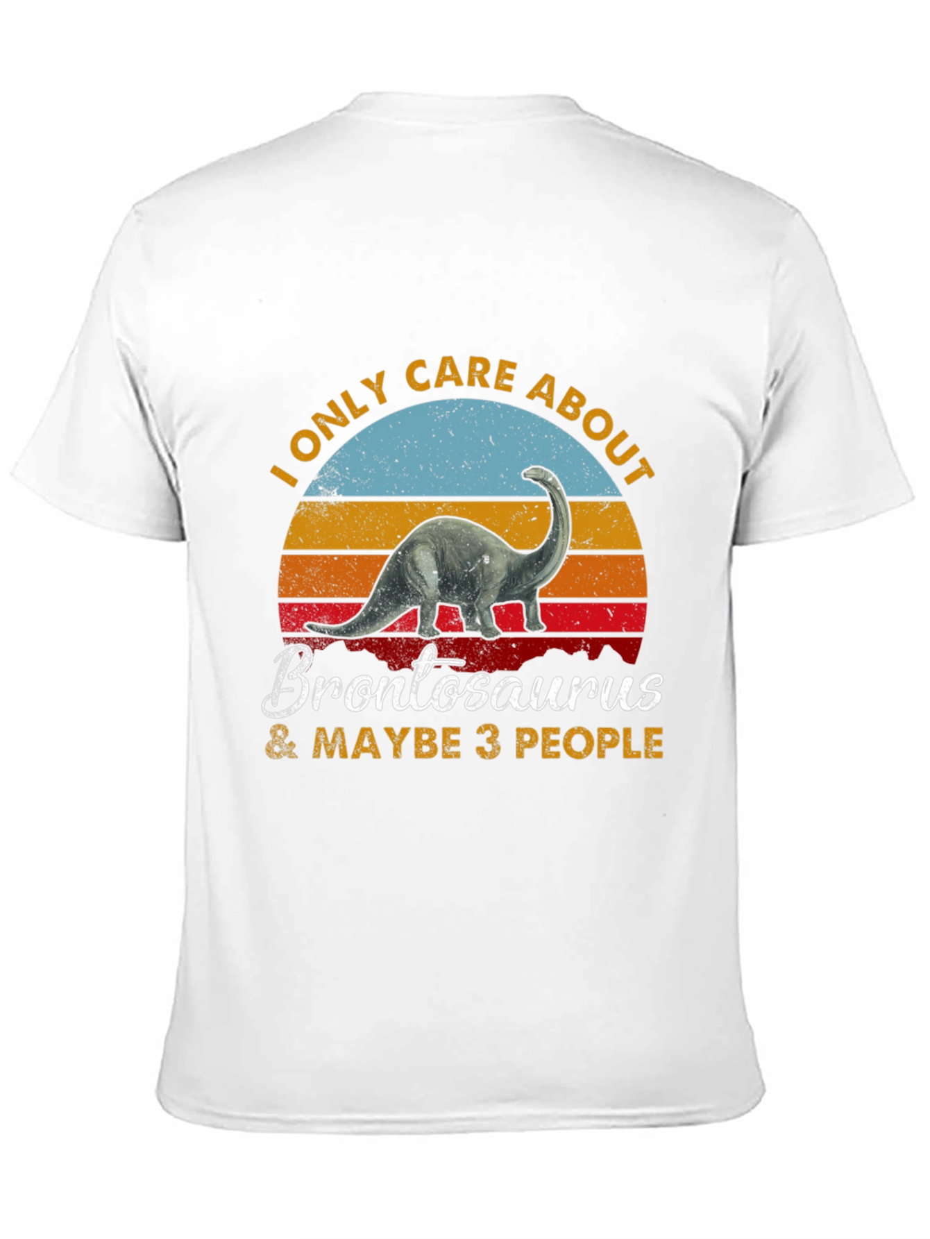 Brontosaurus & 3 People Graphic T-Shirt