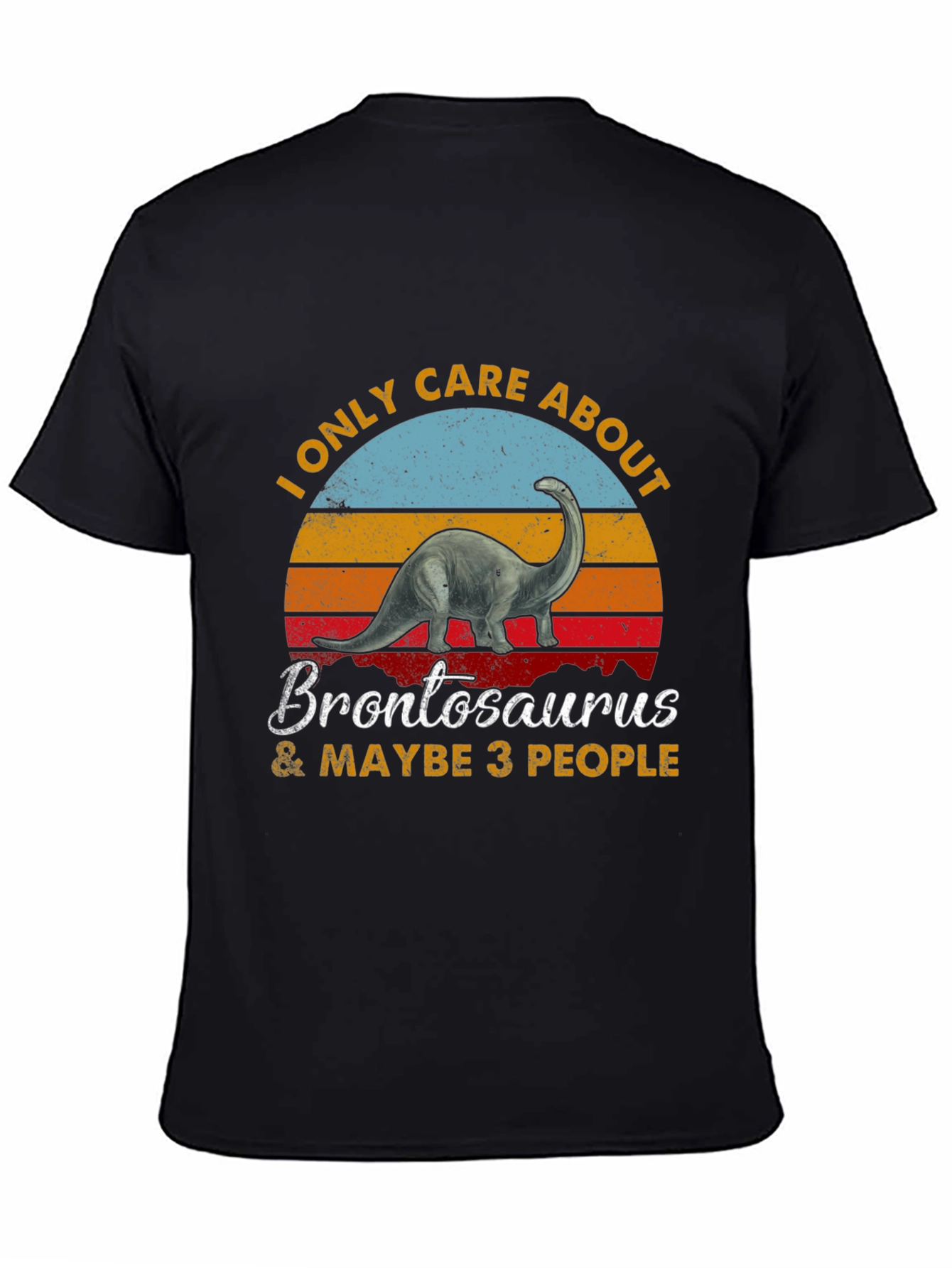 Brontosaurus & 3 People Graphic T-Shirt