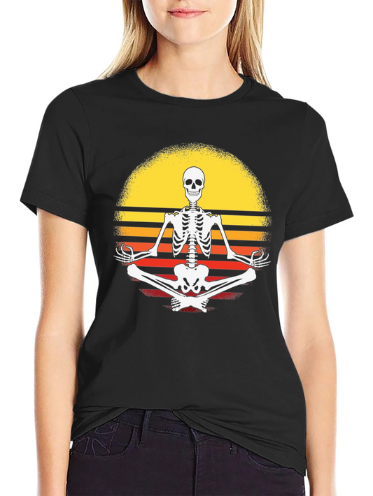 Yoga Skeleton Sunset T-Shirt