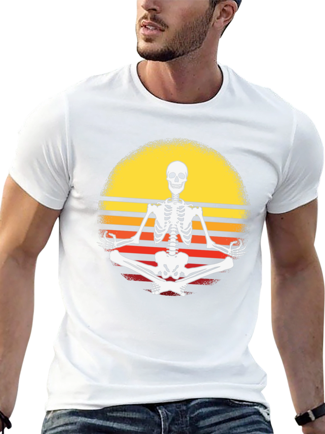 Yoga Skeleton Sunset T-Shirt