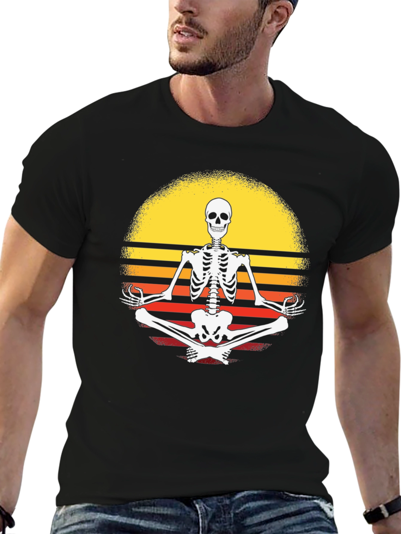 Yoga Skeleton Sunset T-Shirt