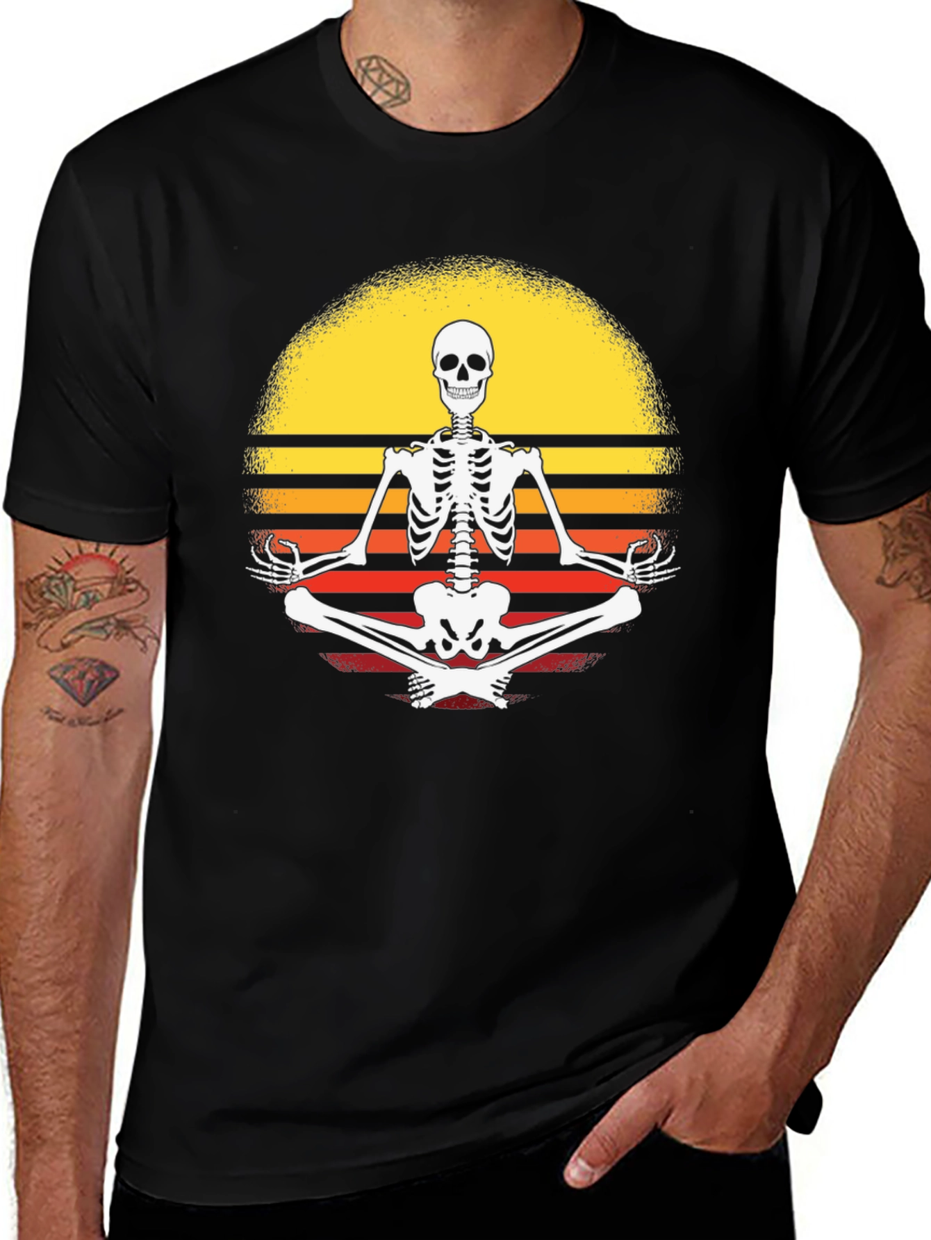 Yoga Skeleton Sunset T-Shirt